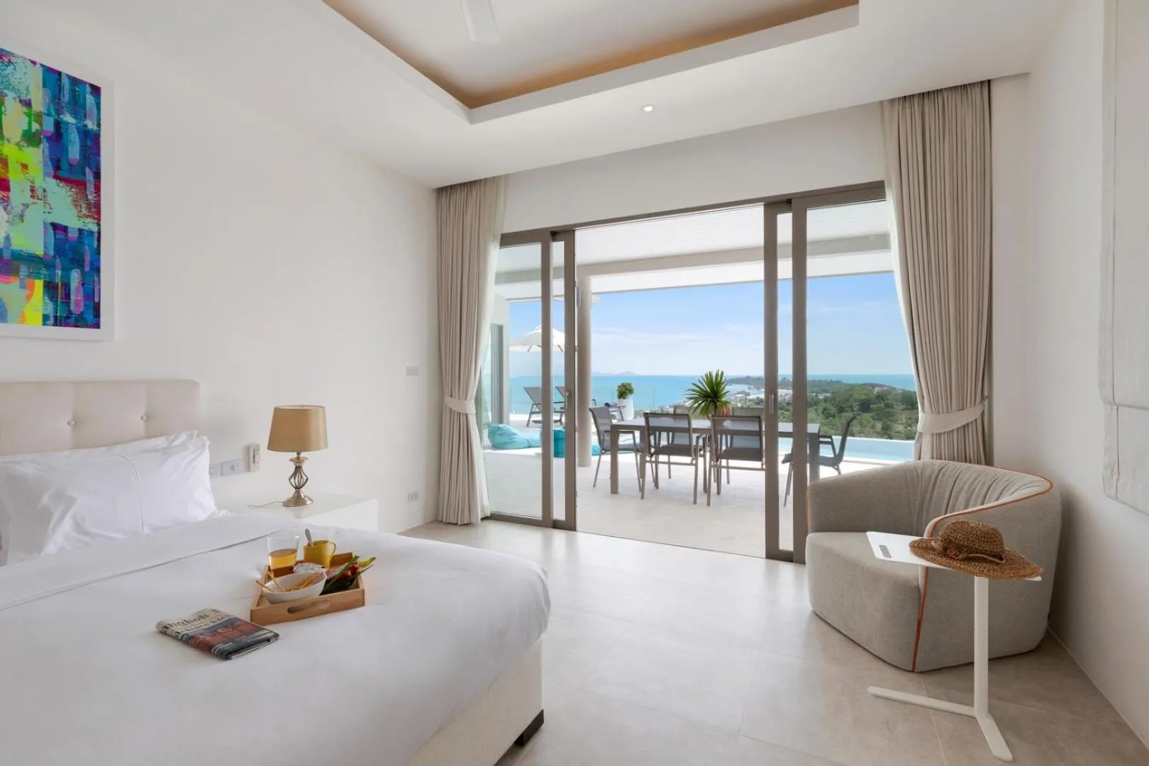 Balcony/Terrace, Bed in Samui Bayside Luxury Villas