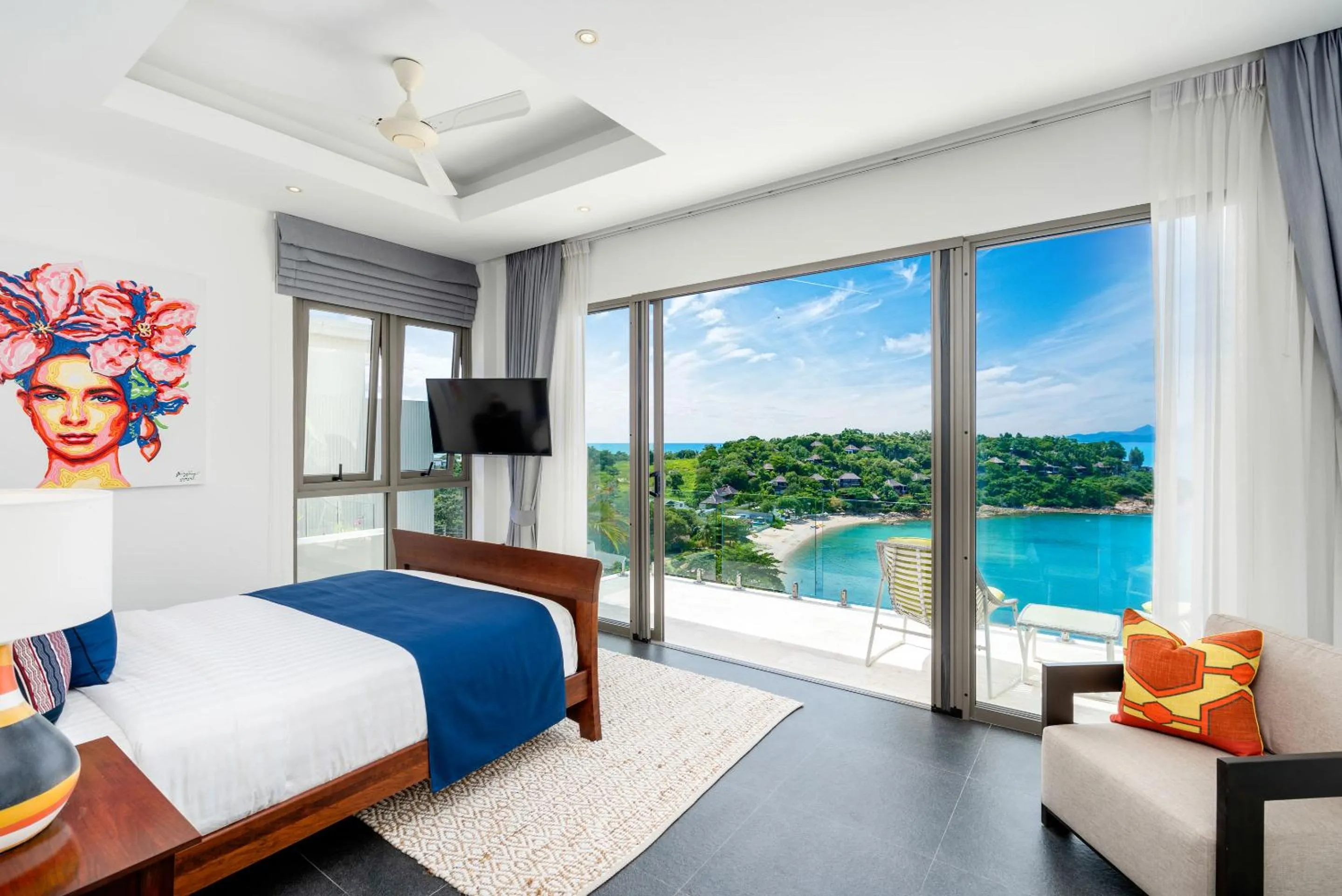 Balcony/Terrace, Bed in Samui Bayside Luxury Villas
