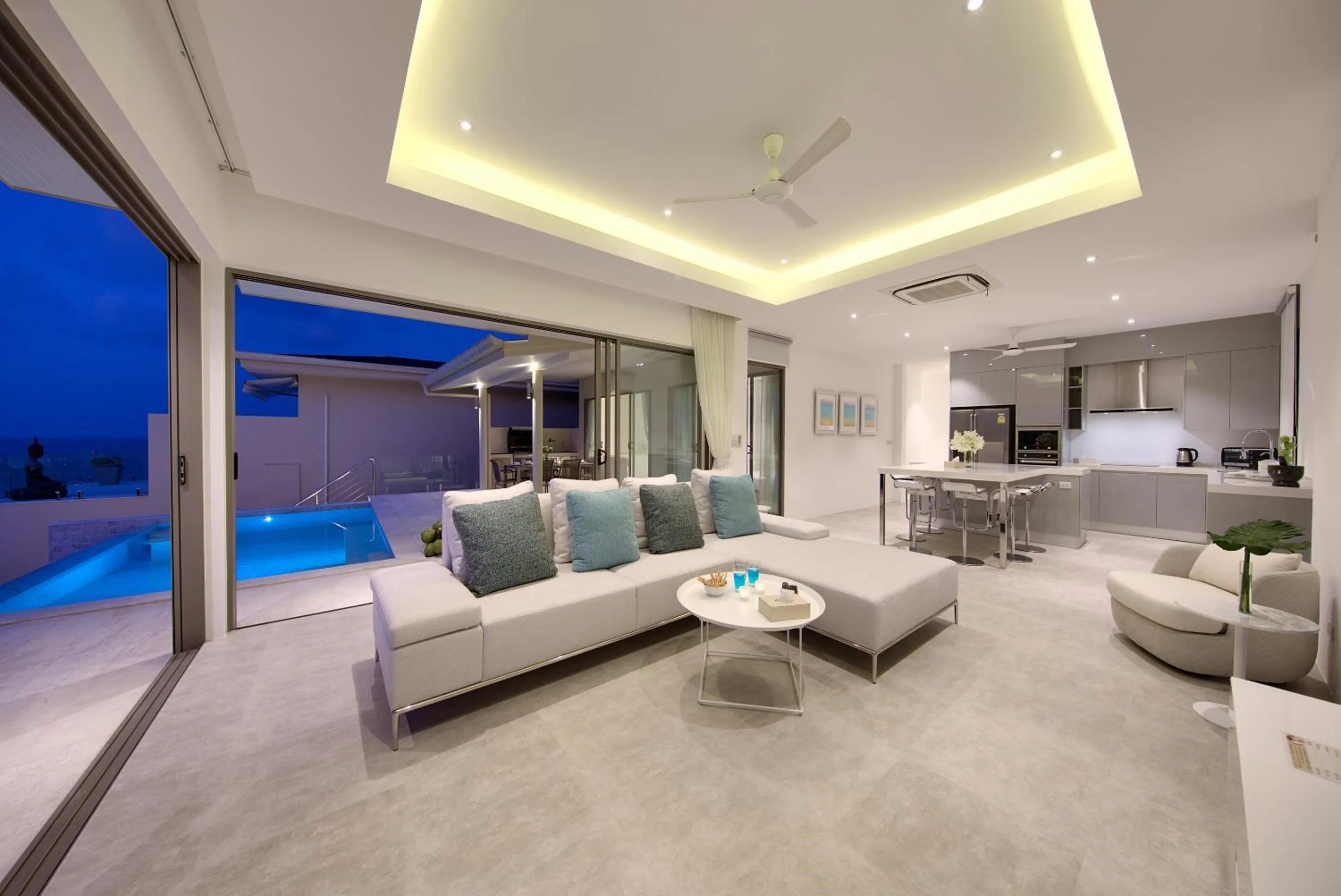 Living room in Samui Bayside Luxury Villas