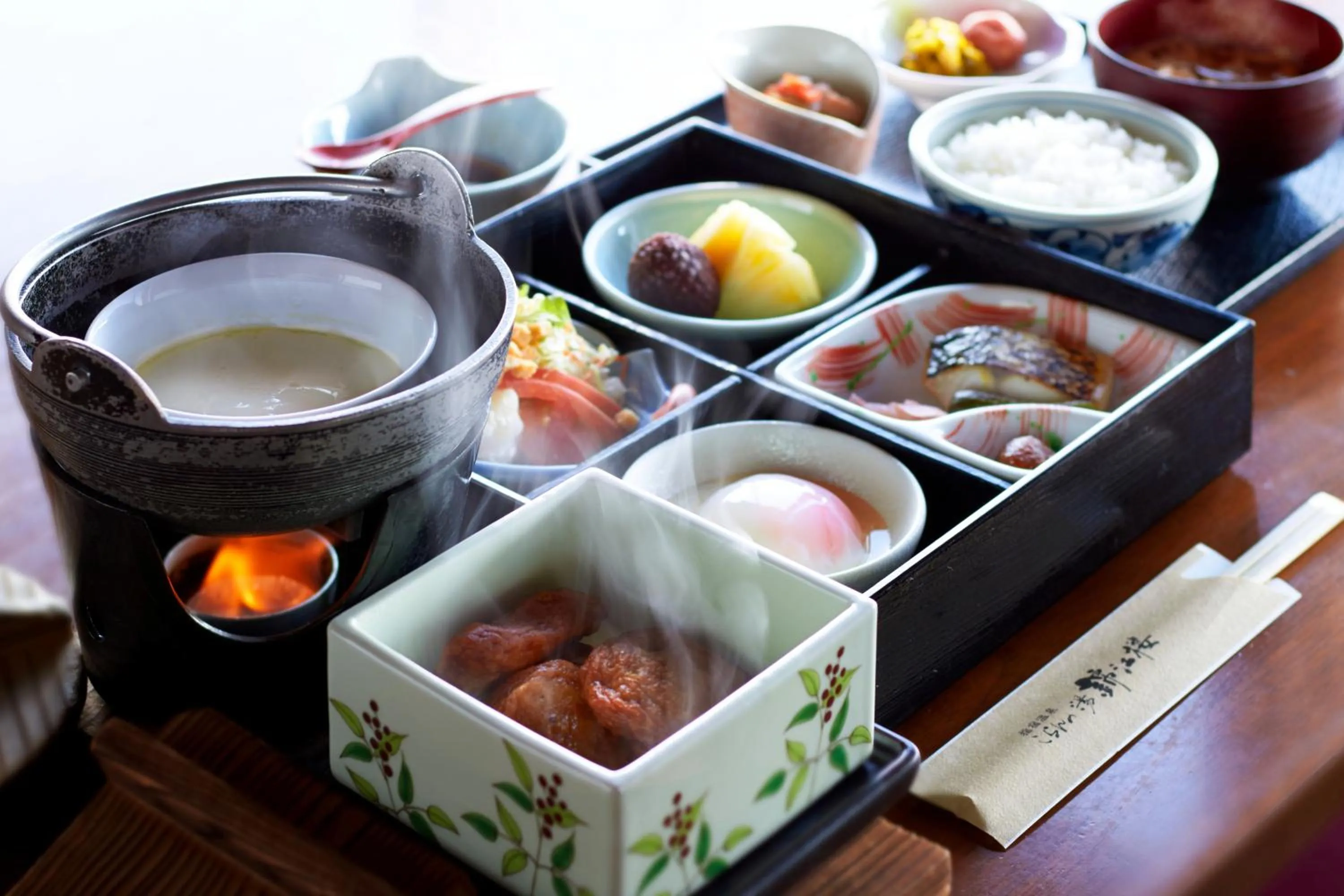 Asian breakfast in Koran no Yu Kinkouro