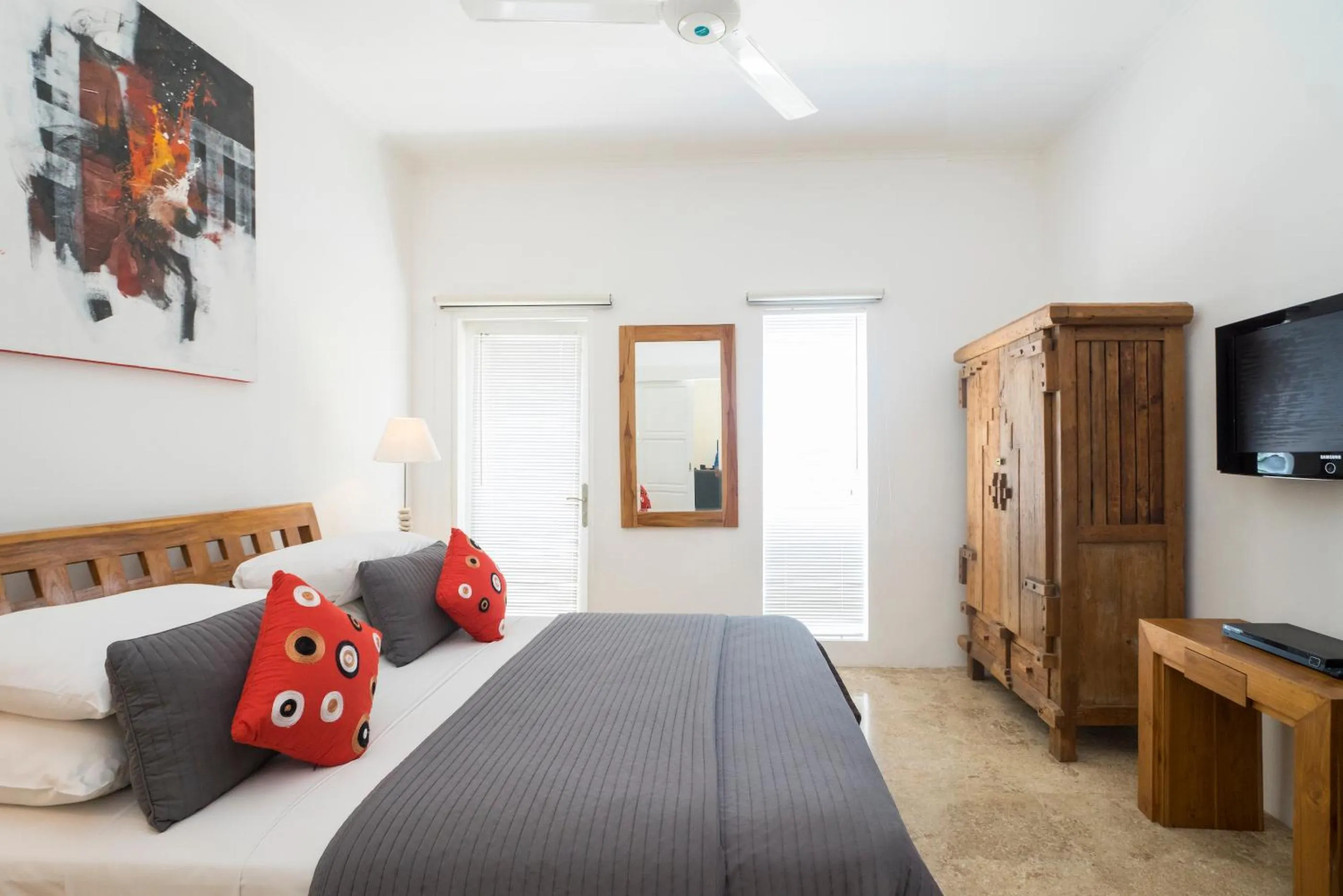 Bedroom, Bed in Beach Melati Apartments