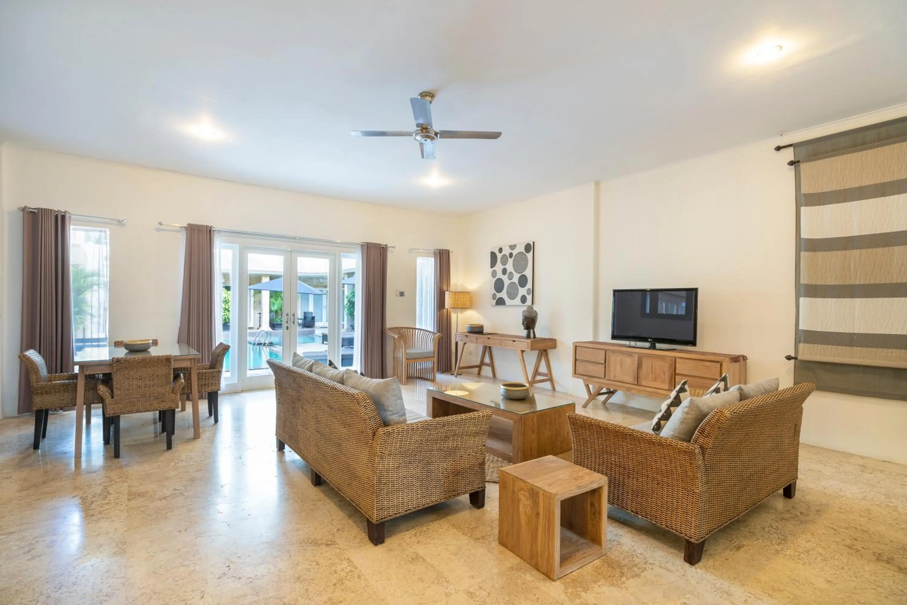 Living room in Beach Melati Apartments