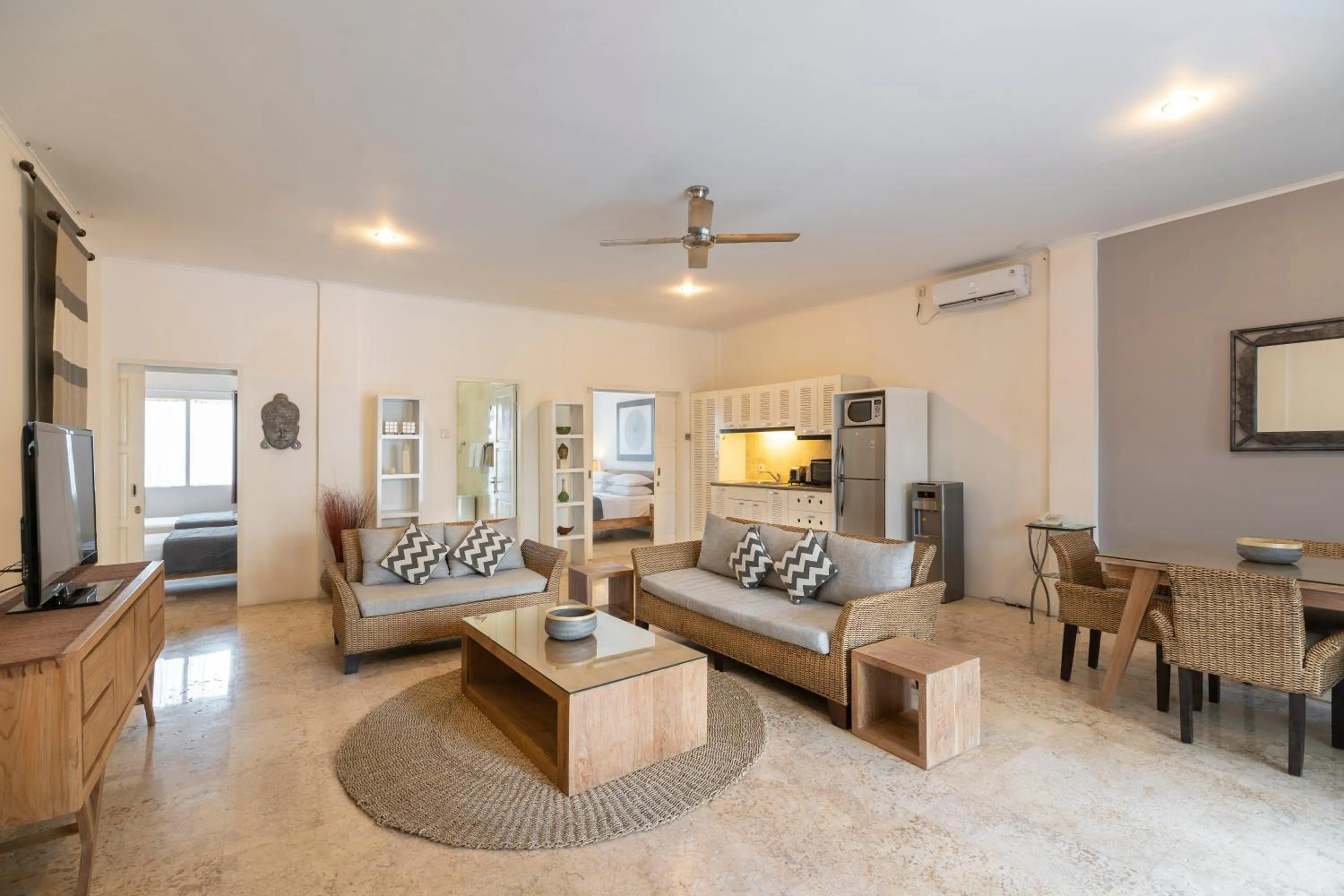 Living room in Beach Melati Apartments