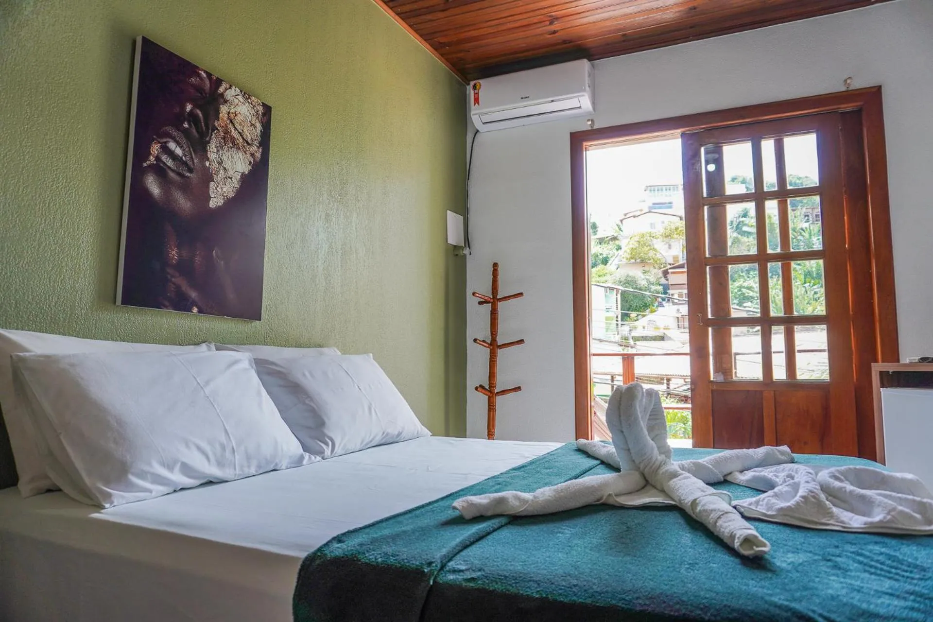 Bed in Pousada da praça