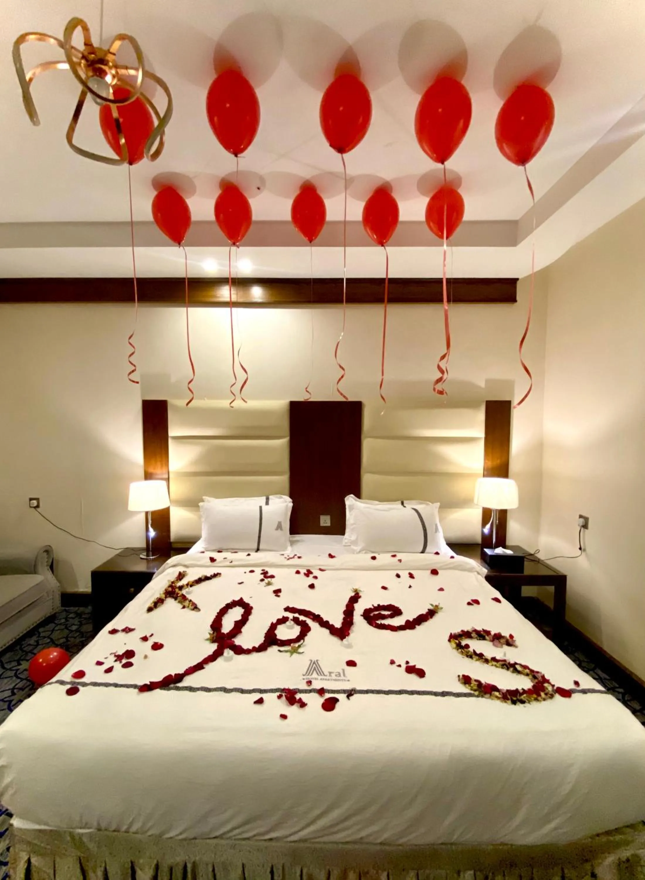 Bed in Aral Hotel Apartments