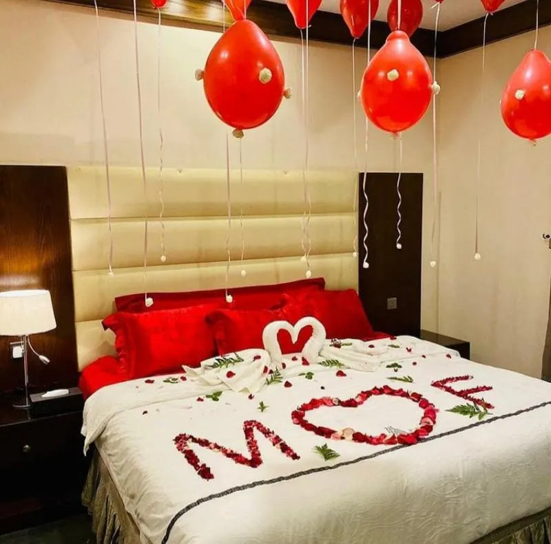 Bed in Aral Hotel Apartments