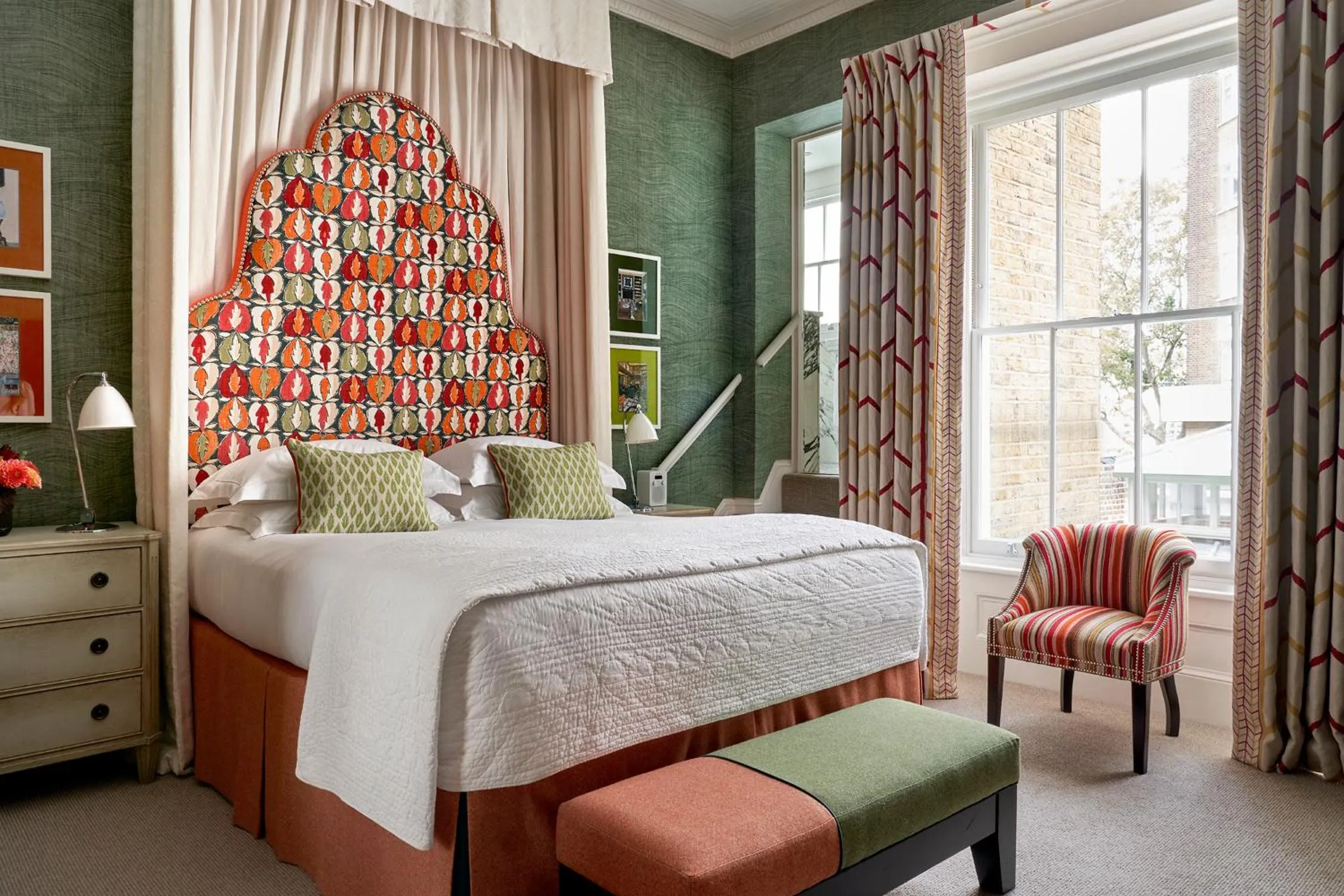 Photo of the whole room, Bed in Number Sixteen, Firmdale Hotels