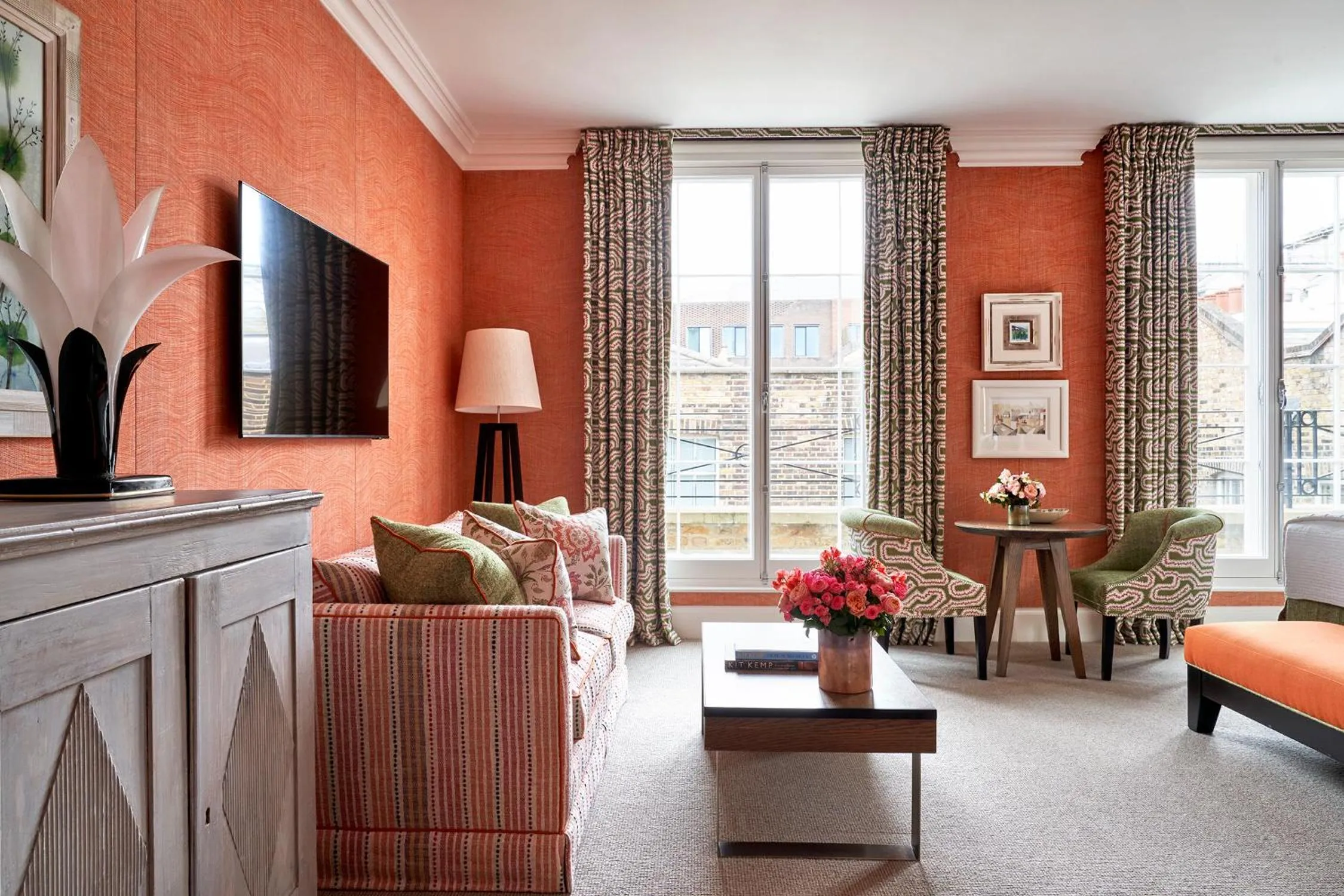 Seating area in Haymarket Hotel, Firmdale Hotels