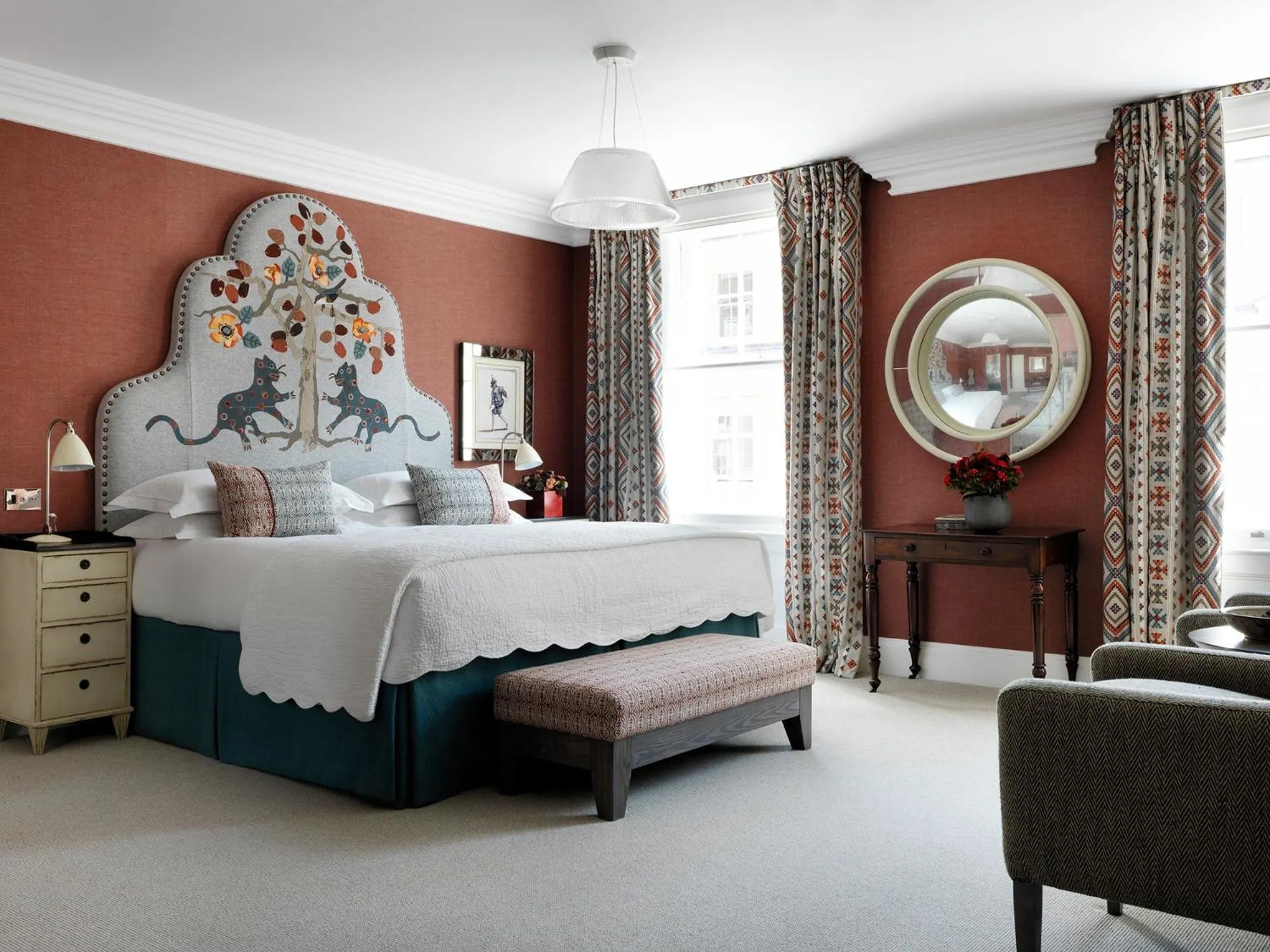 Bedroom, Bed in Haymarket Hotel, Firmdale Hotels