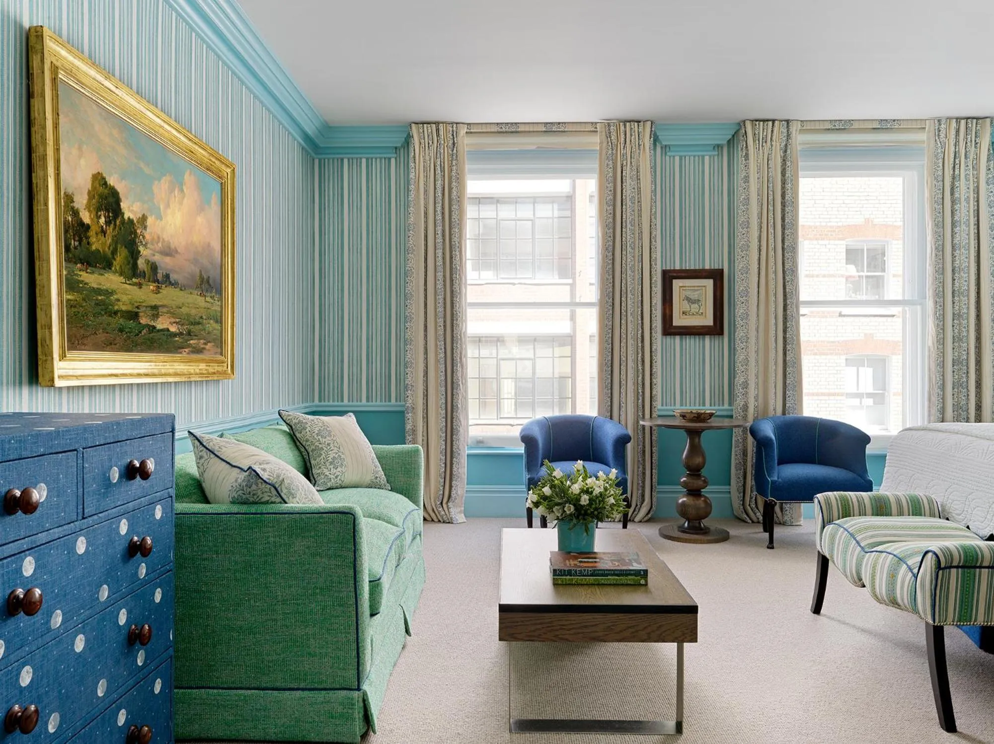 Seating area in Covent Garden Hotel, Firmdale Hotels