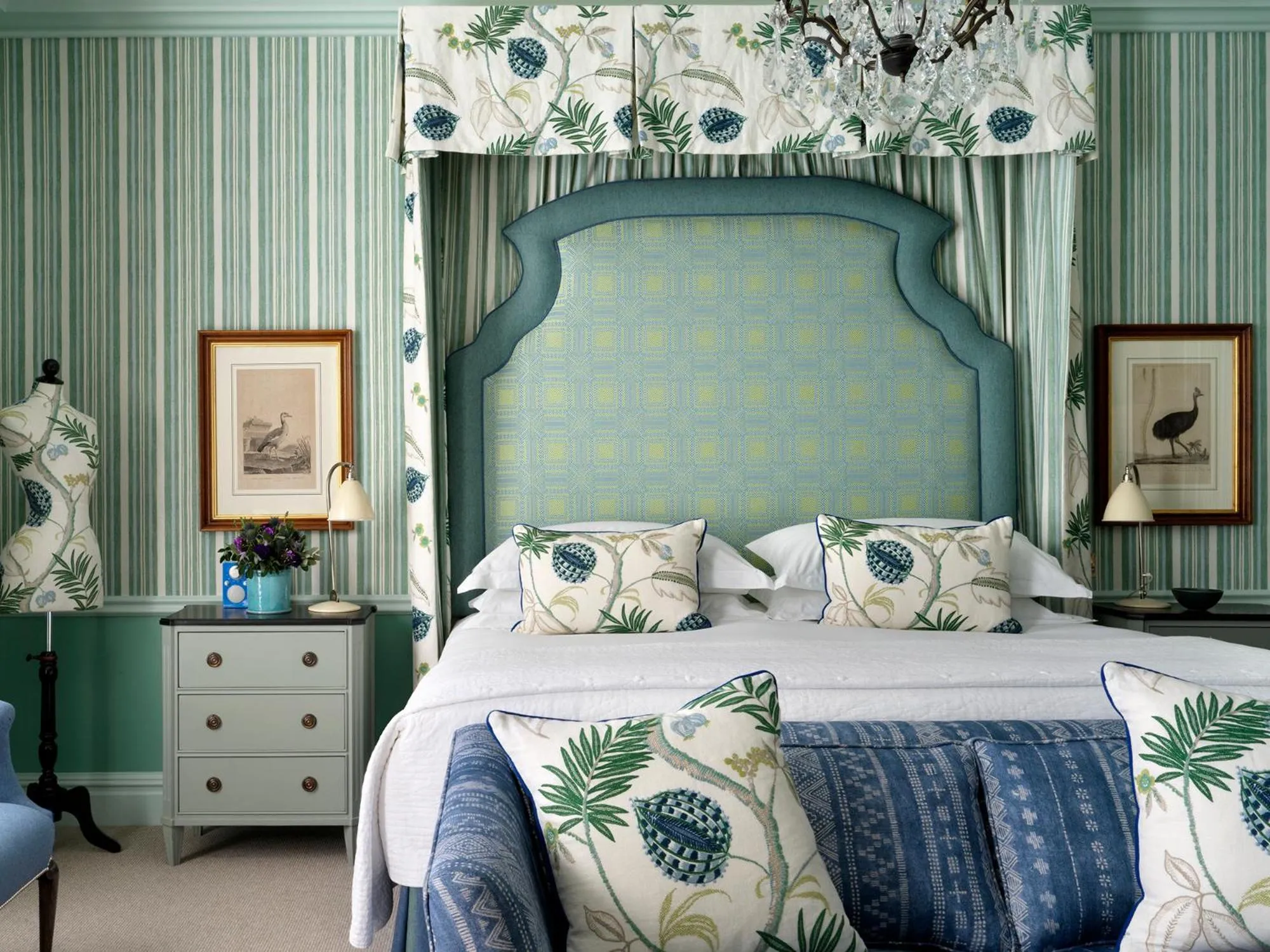 Bedroom, Bed in Covent Garden Hotel, Firmdale Hotels