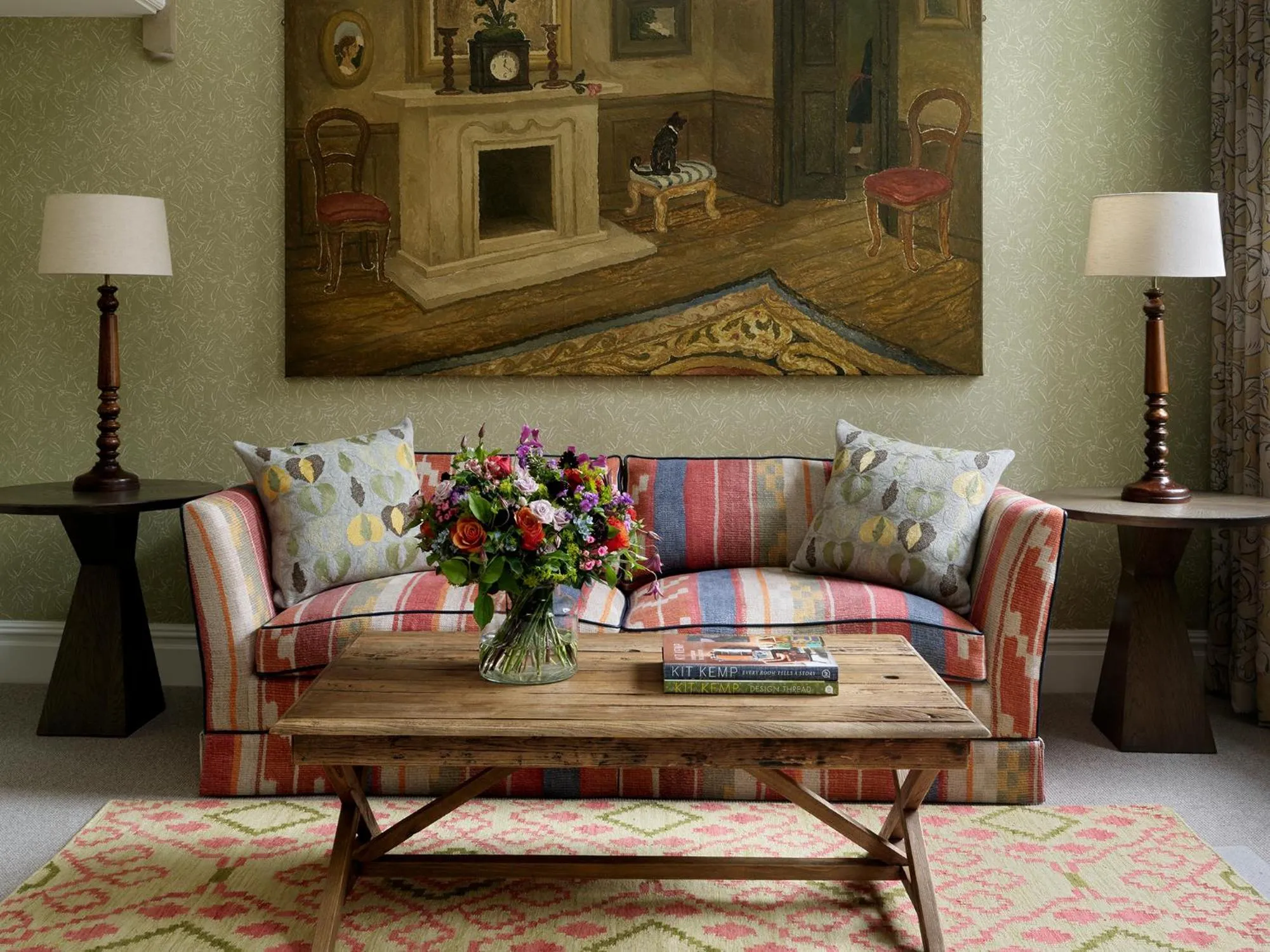 Living room in Charlotte Street Hotel, Firmdale Hotels
