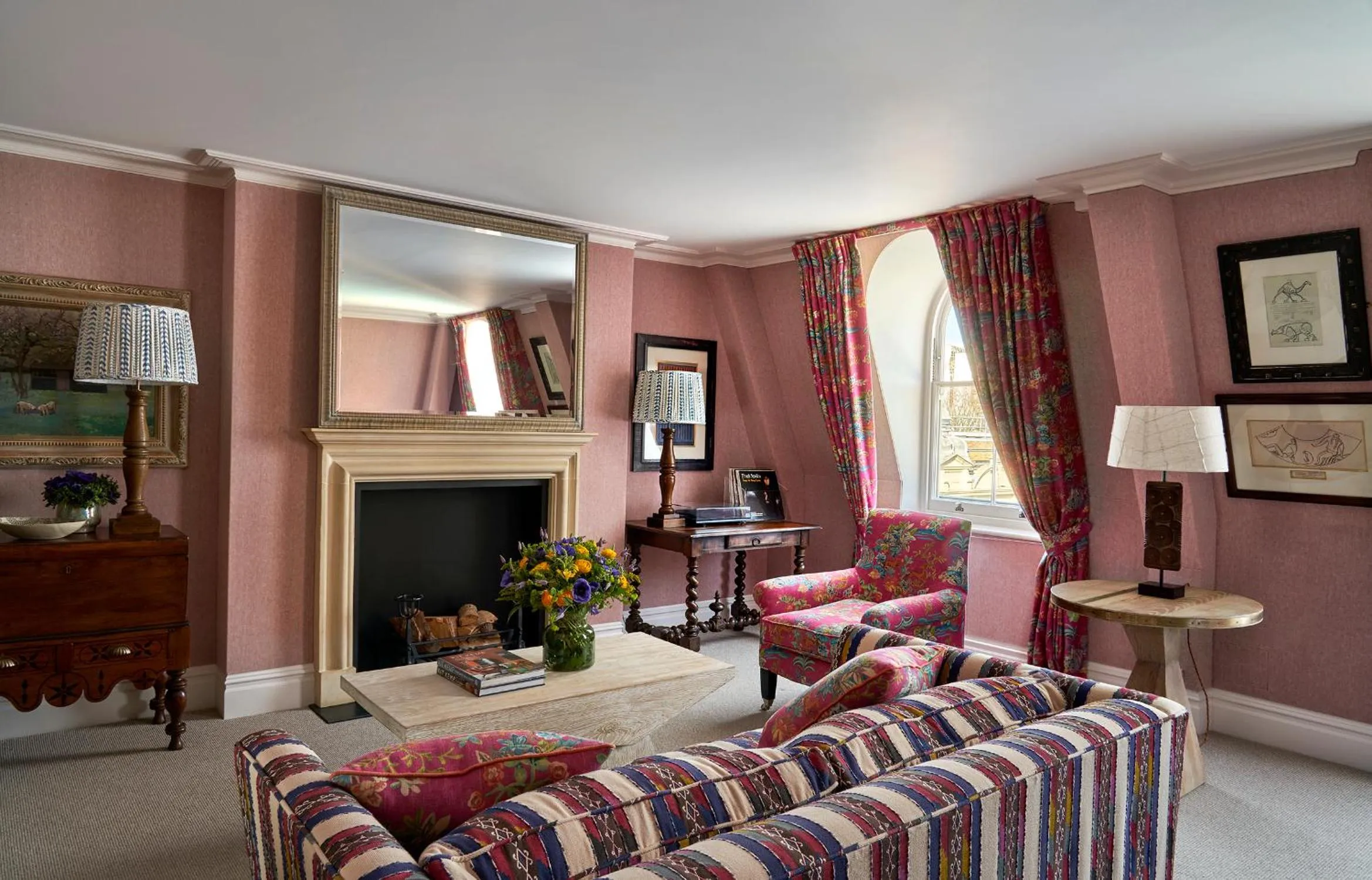 Living room in Charlotte Street Hotel, Firmdale Hotels