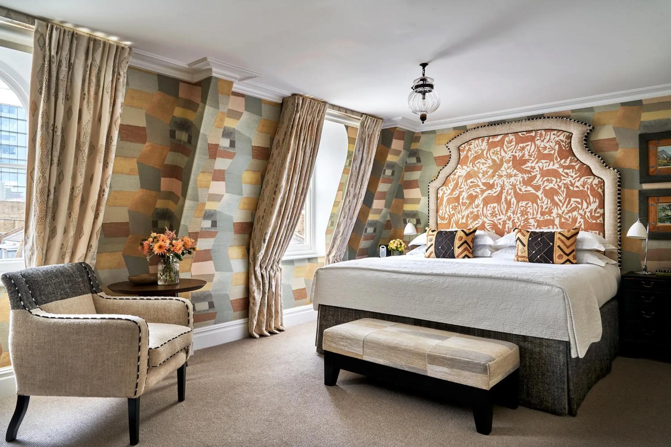Bed in Charlotte Street Hotel, Firmdale Hotels