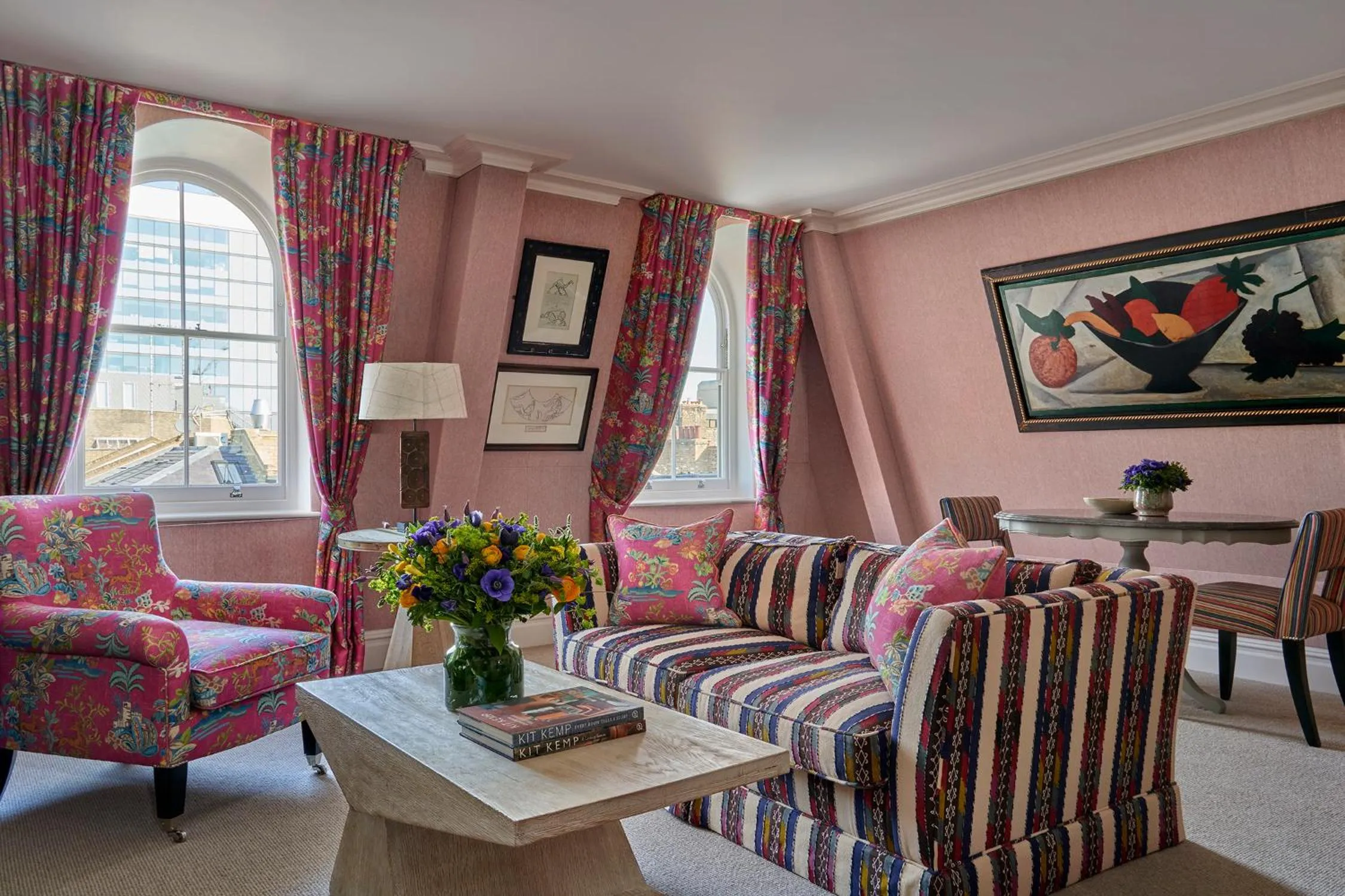 Living room in Charlotte Street Hotel, Firmdale Hotels