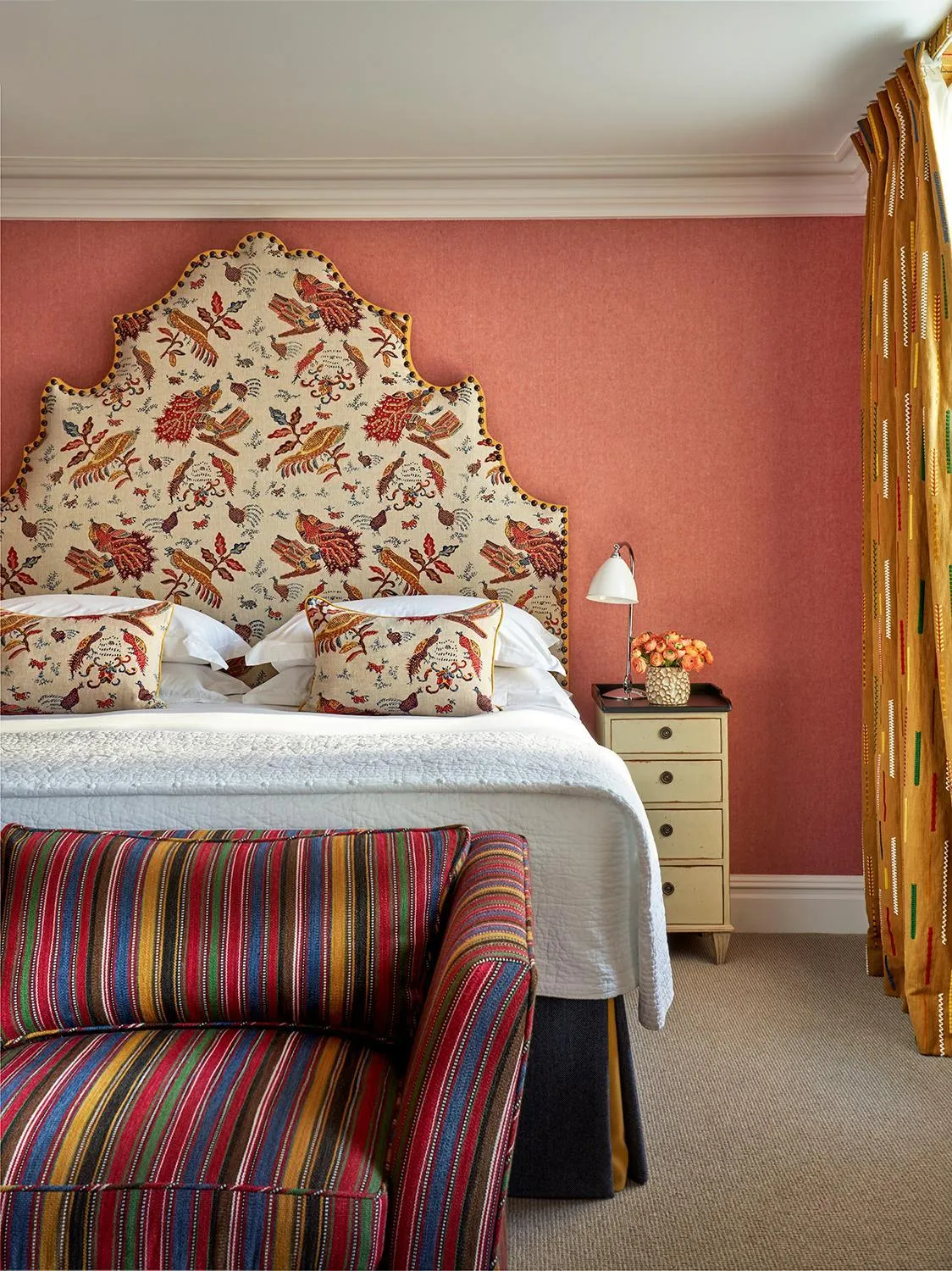 Bedroom, Bed in Charlotte Street Hotel, Firmdale Hotels
