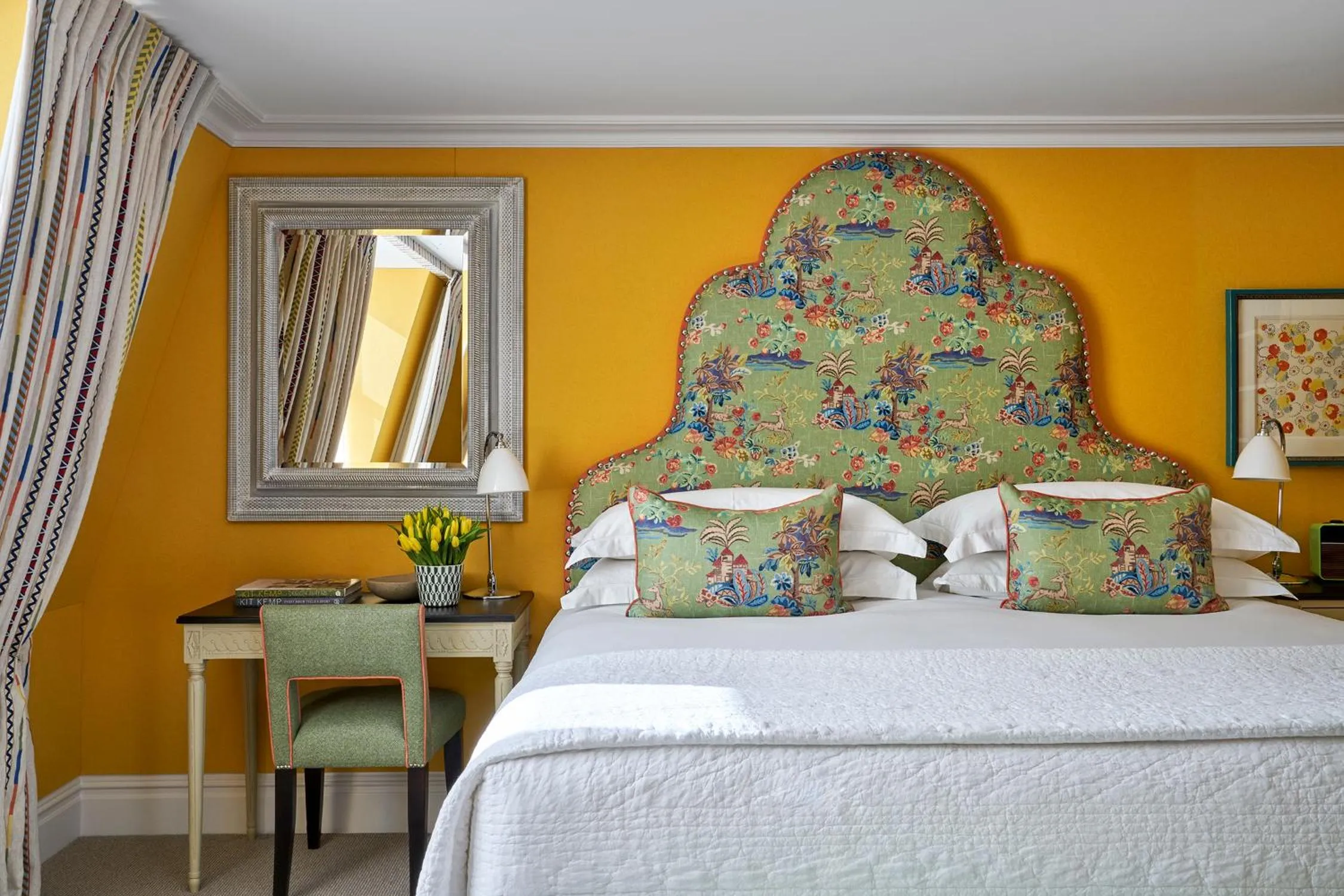 Bedroom, Bed in Charlotte Street Hotel, Firmdale Hotels