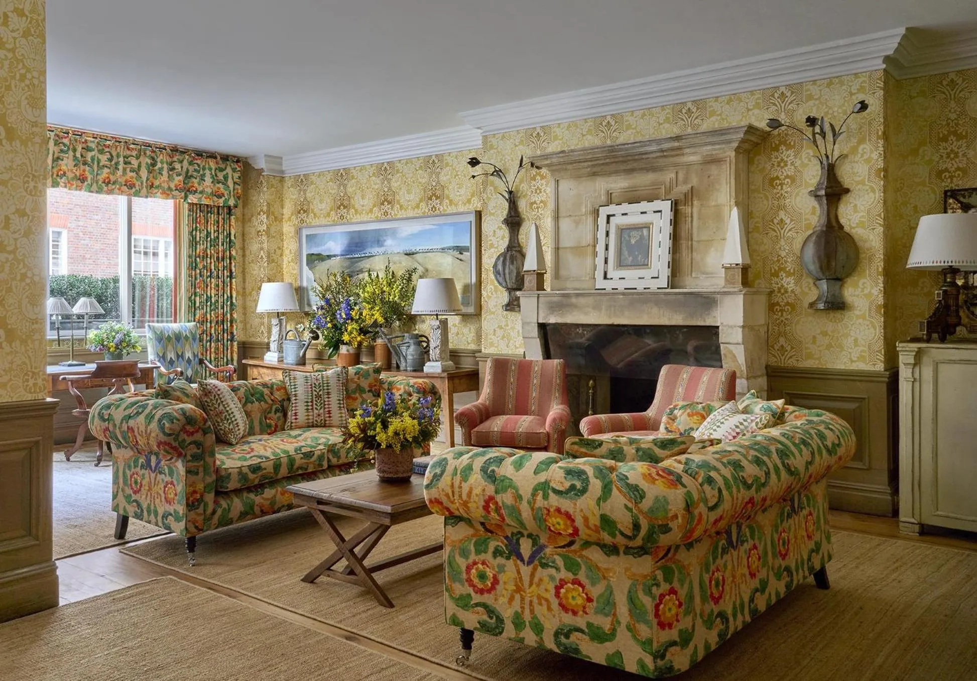 Living room in Charlotte Street Hotel, Firmdale Hotels