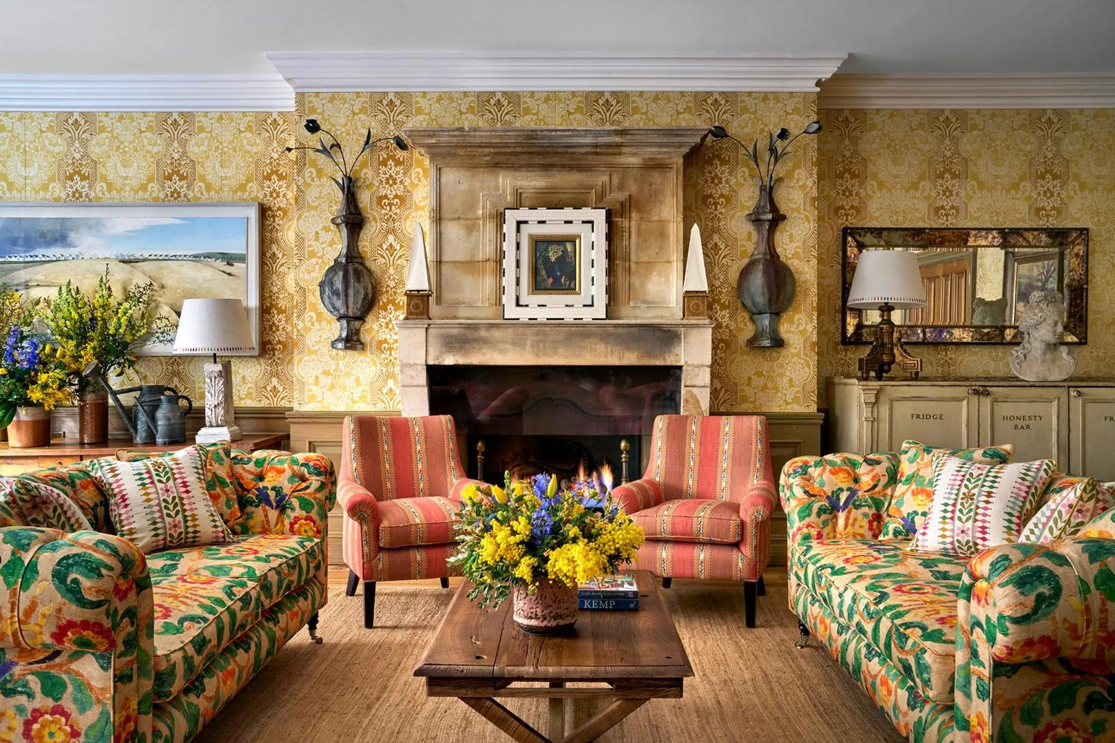Living room in Charlotte Street Hotel, Firmdale Hotels