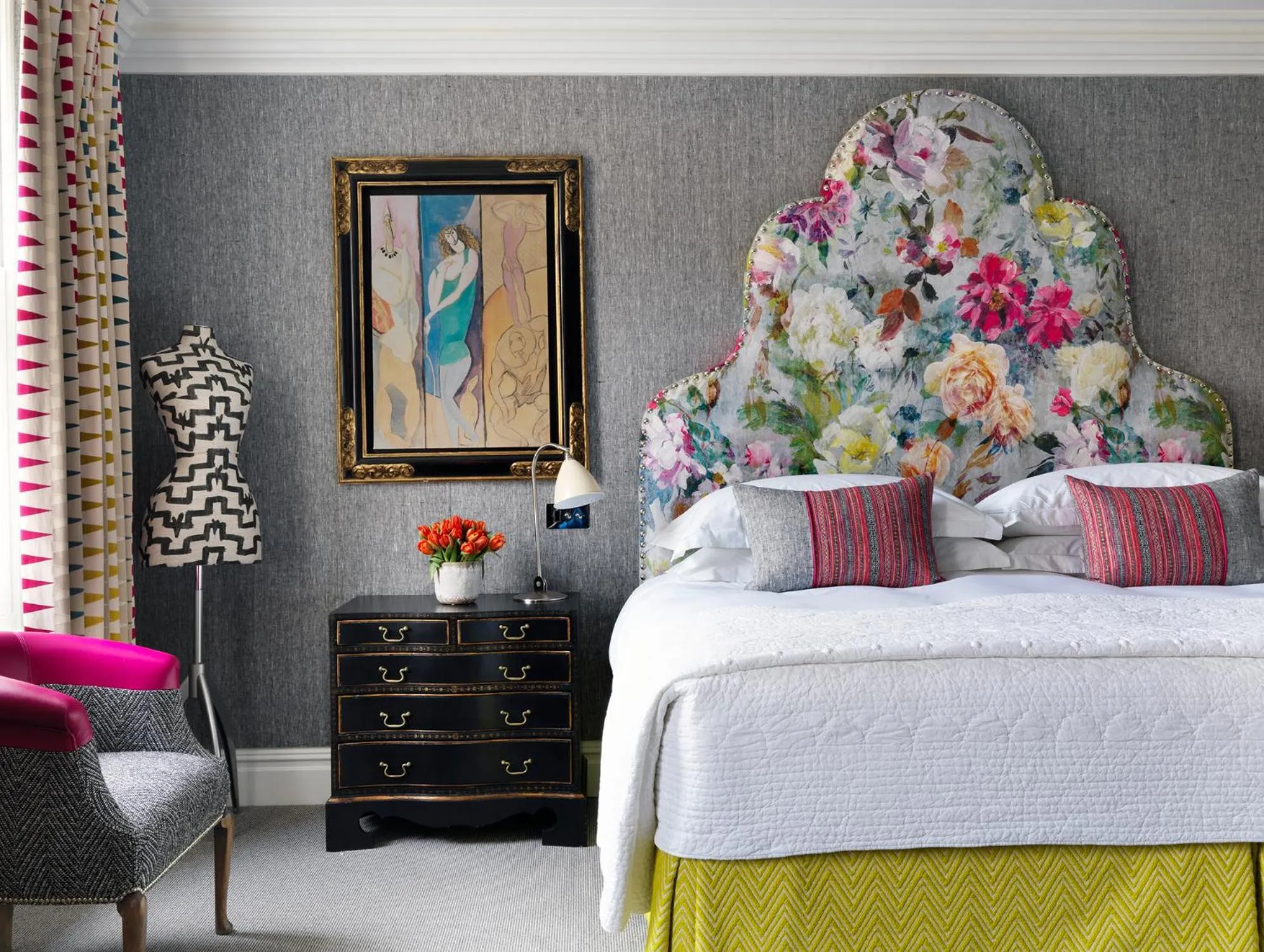 Bed in Charlotte Street Hotel, Firmdale Hotels