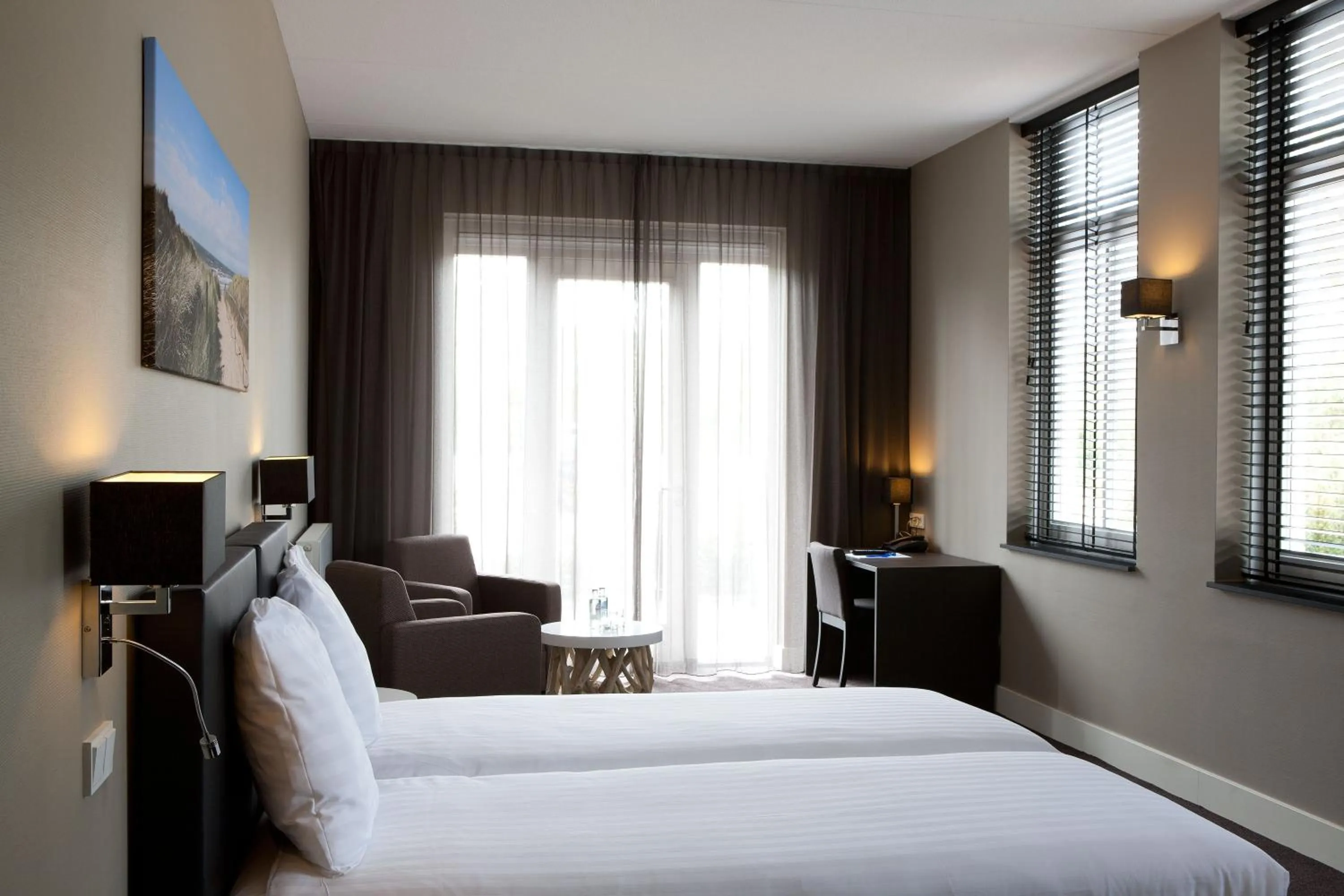 Bed in Fletcher Hotel-Restaurant Duinzicht