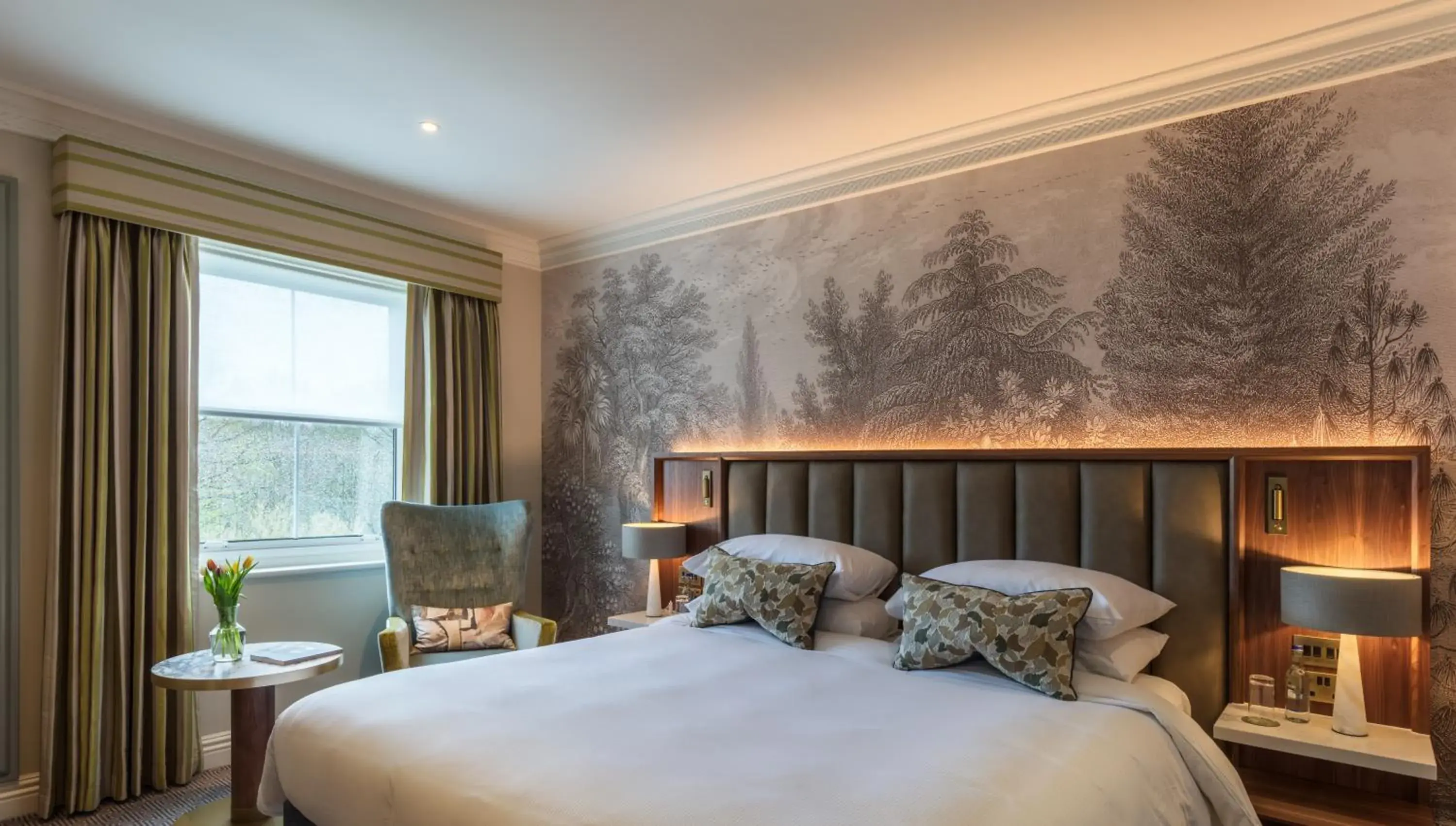 Bedroom, Bed in Sopwell House Hotel Bedroom, Bed in Sopwell House Hotel