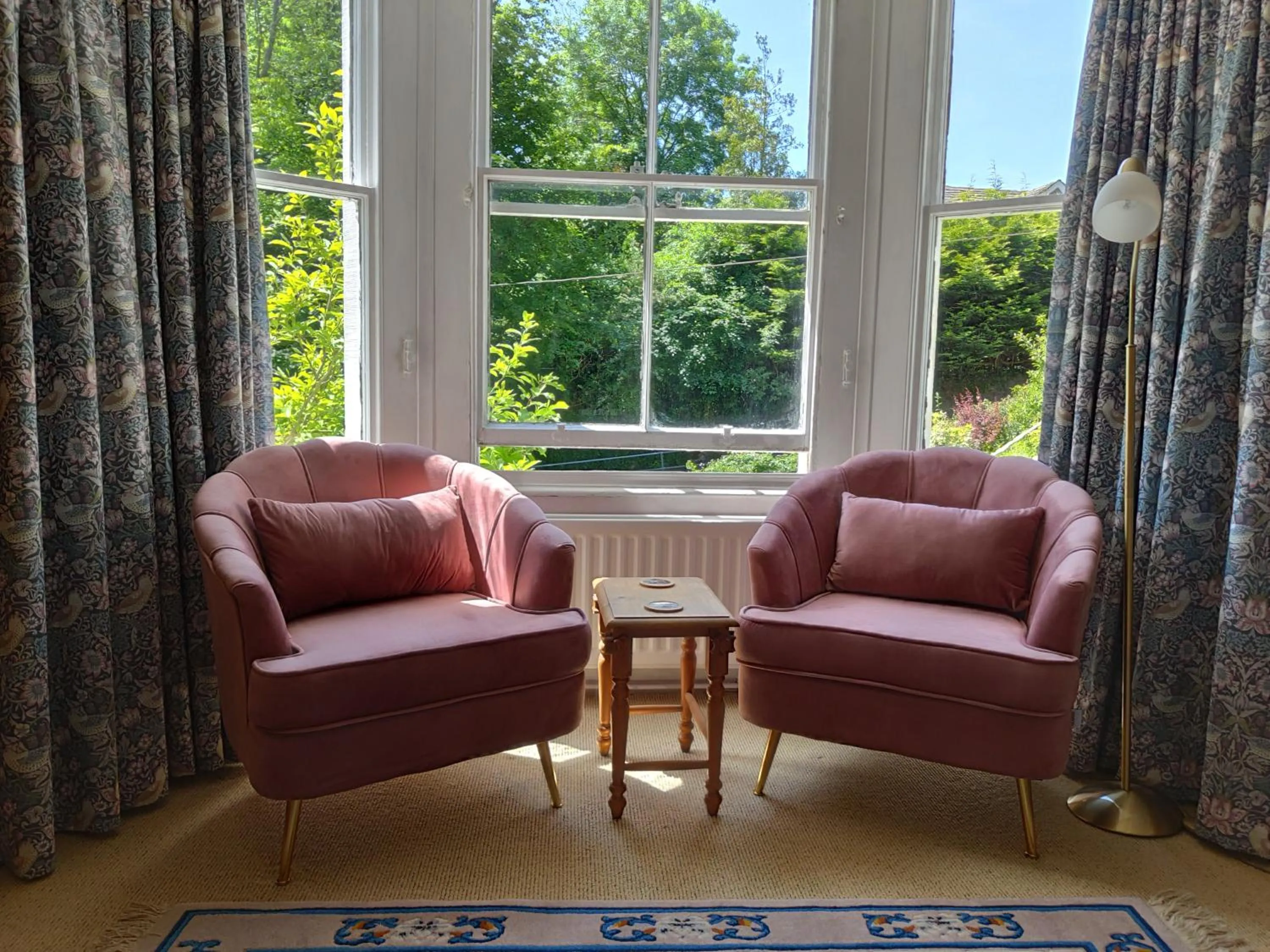 Seating area in Cascades Gardens