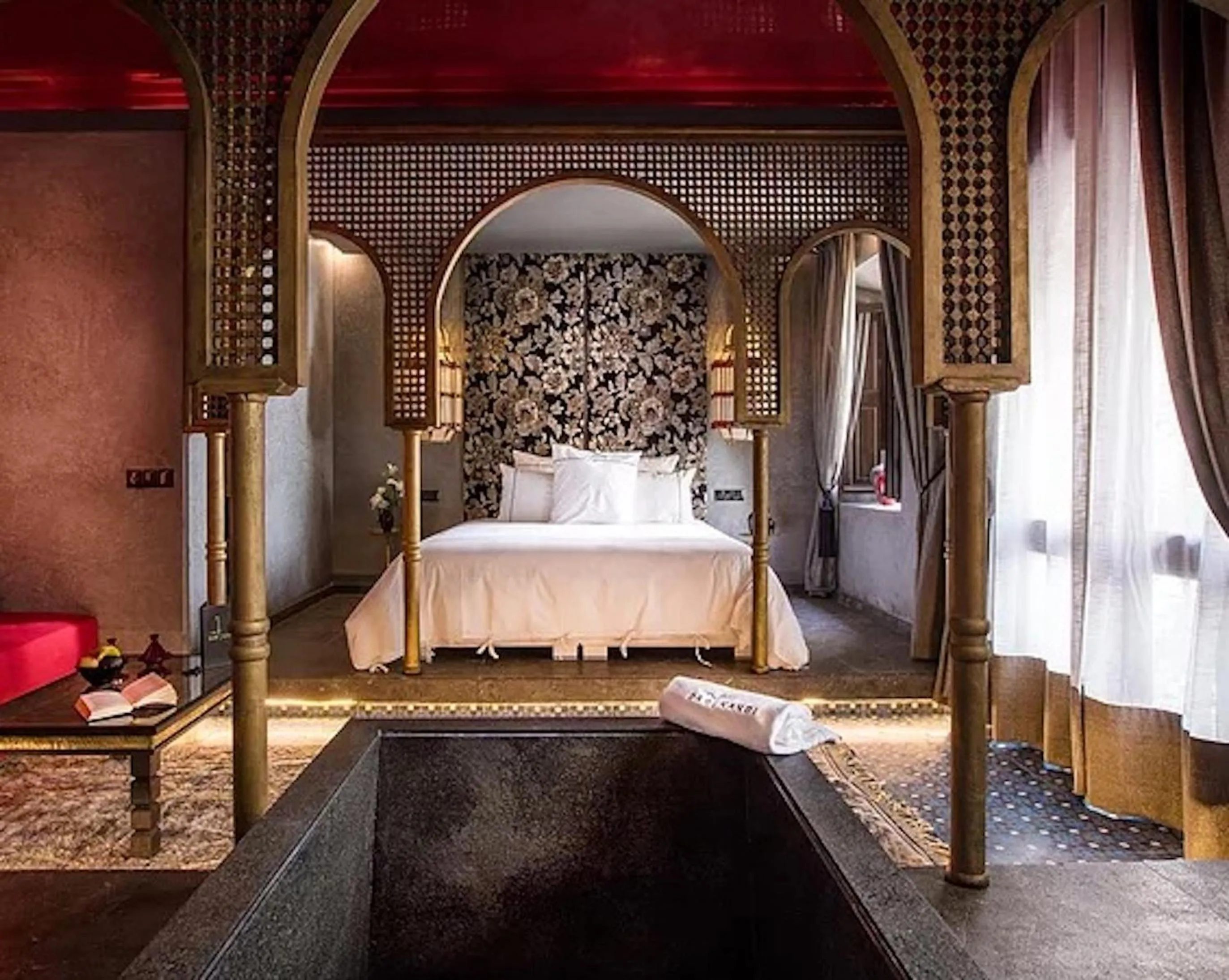 Decorative detail, Bed in Dar Kandi