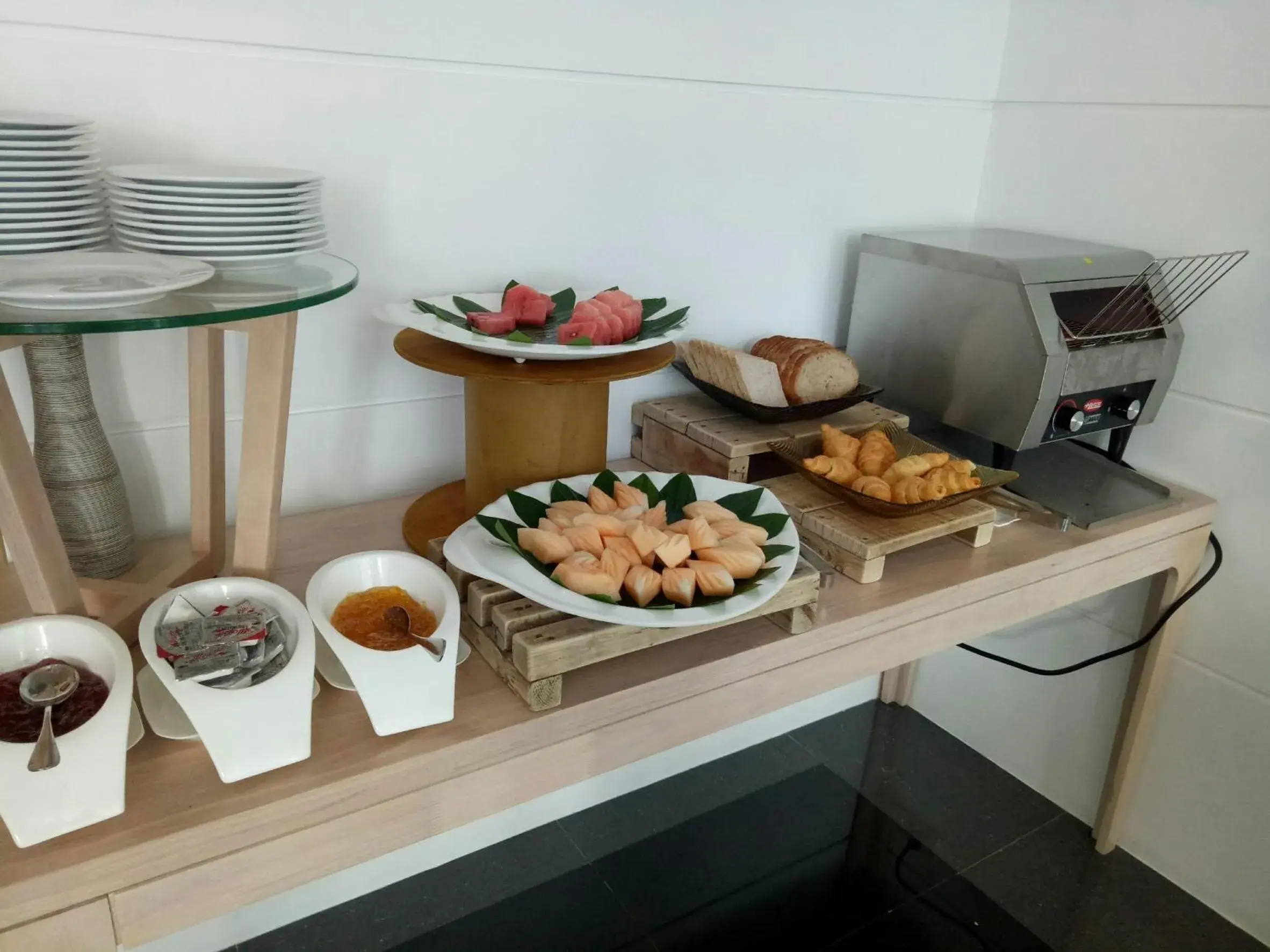 Breakfast in Bay Window at Sea Breakfast in Bay Window at Sea