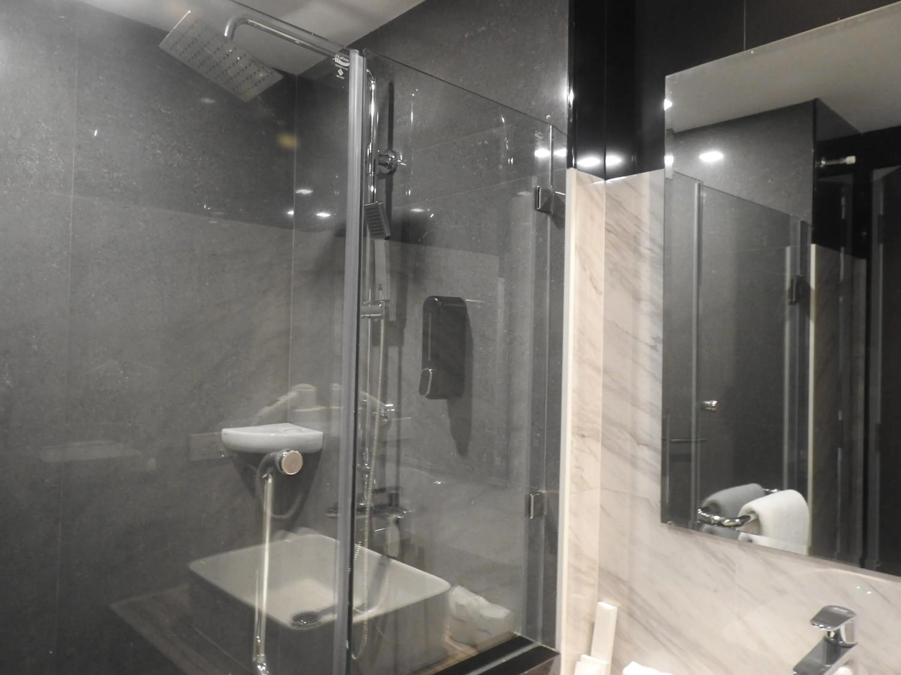 Shower in Bay Window at Sea