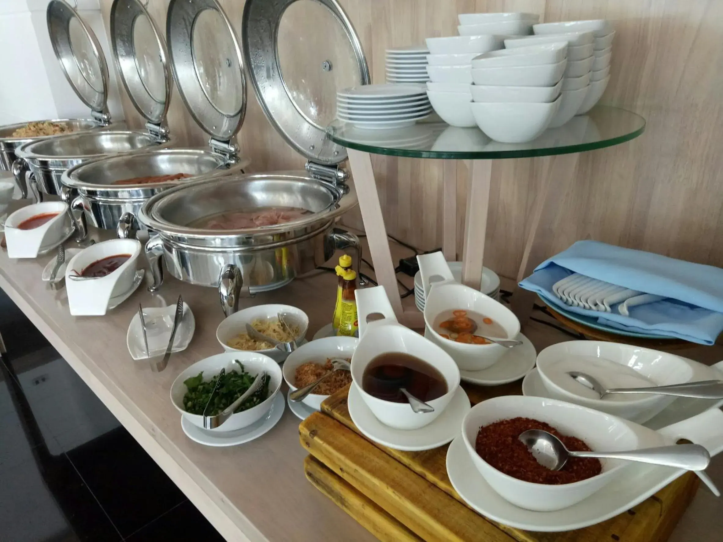 Breakfast in Bay Window at Sea Breakfast in Bay Window at Sea