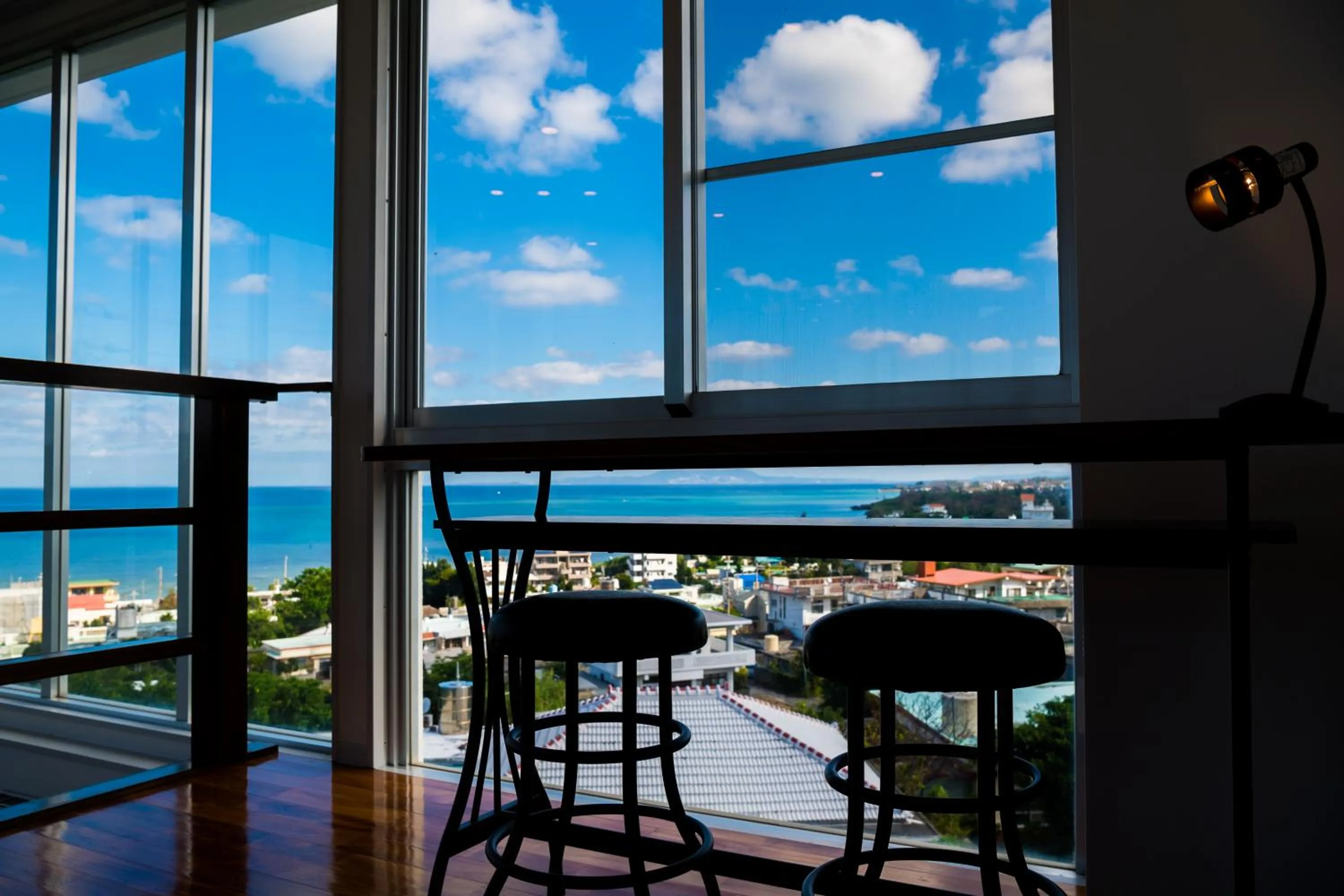 Living room in E-horizon Resort Condominium Yomitan