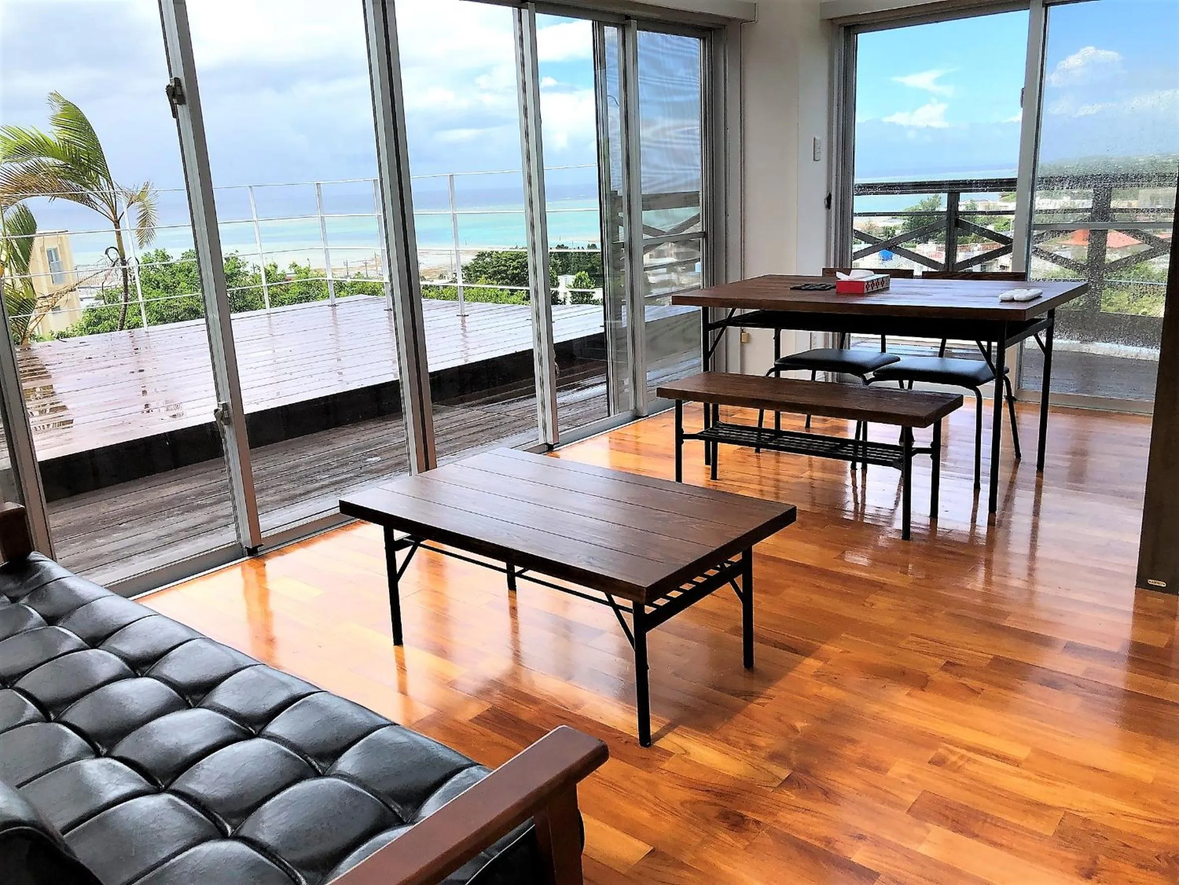 Living room in E-horizon Resort Condominium Yomitan