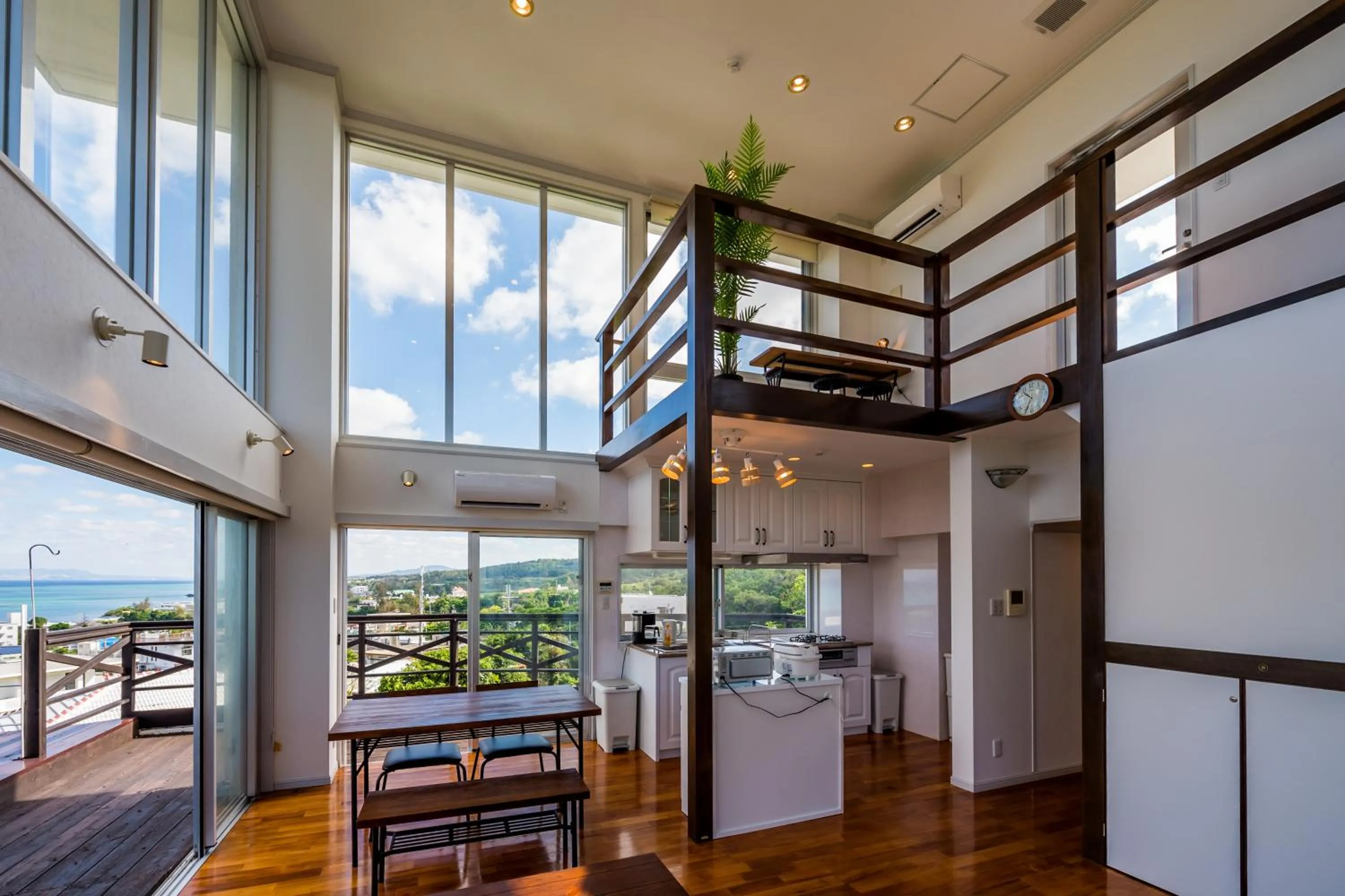 Living room in E-horizon Resort Condominium Yomitan