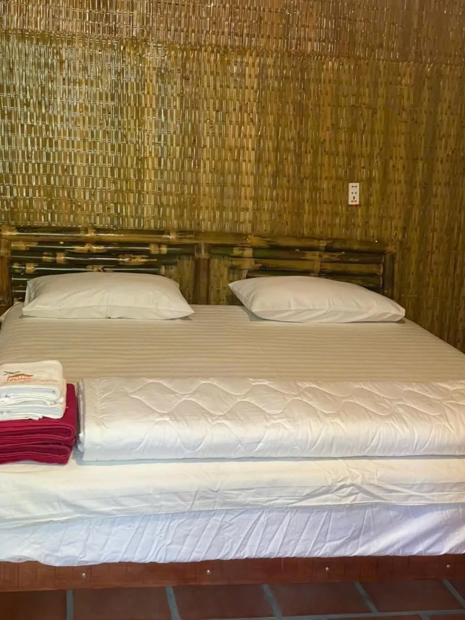Bed in mekong riverside homestay