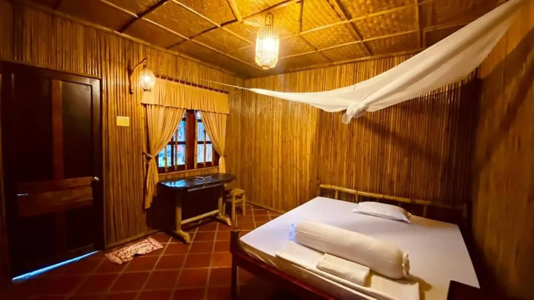 Bed in mekong riverside homestay