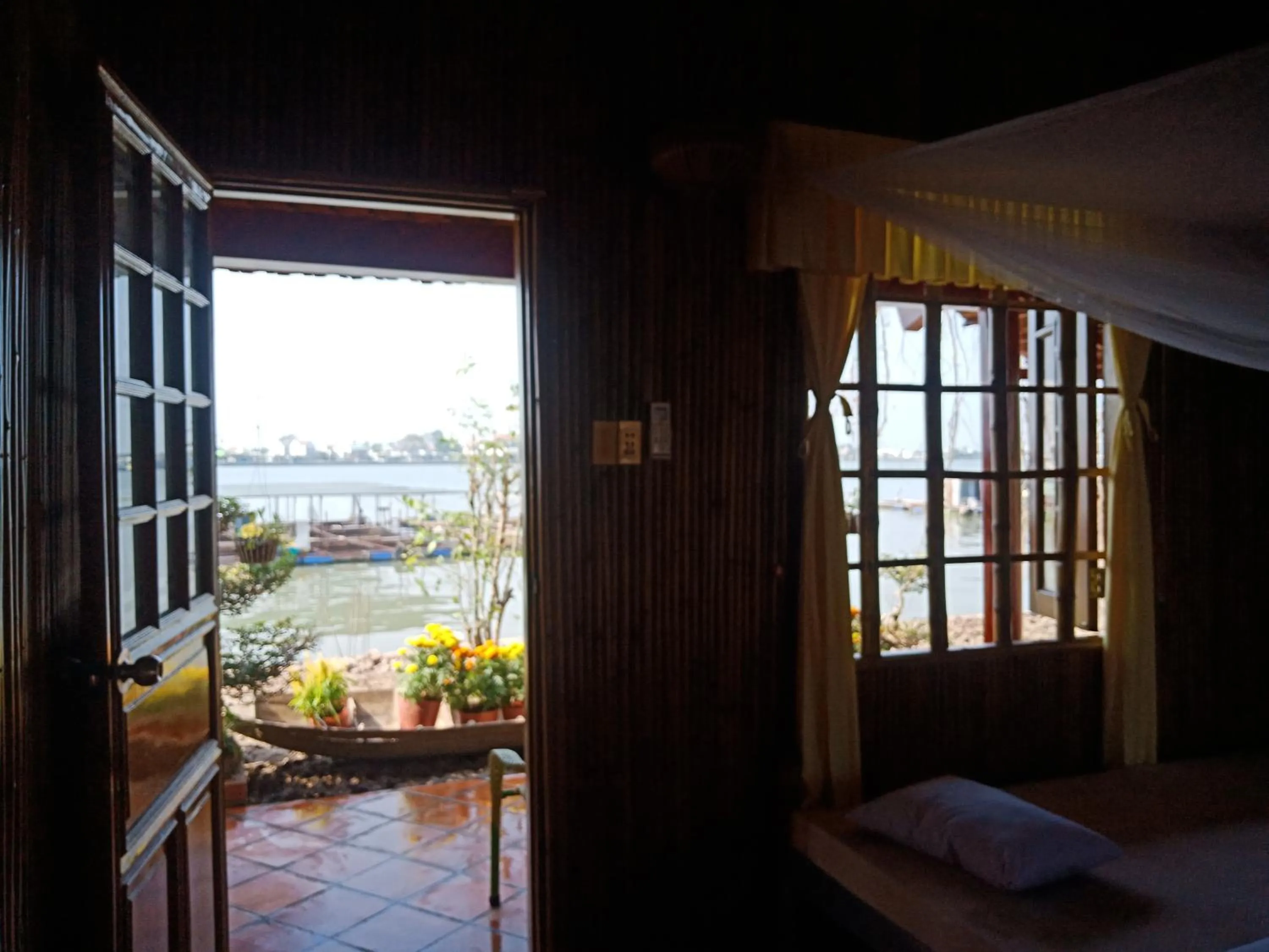 Bed in mekong riverside homestay