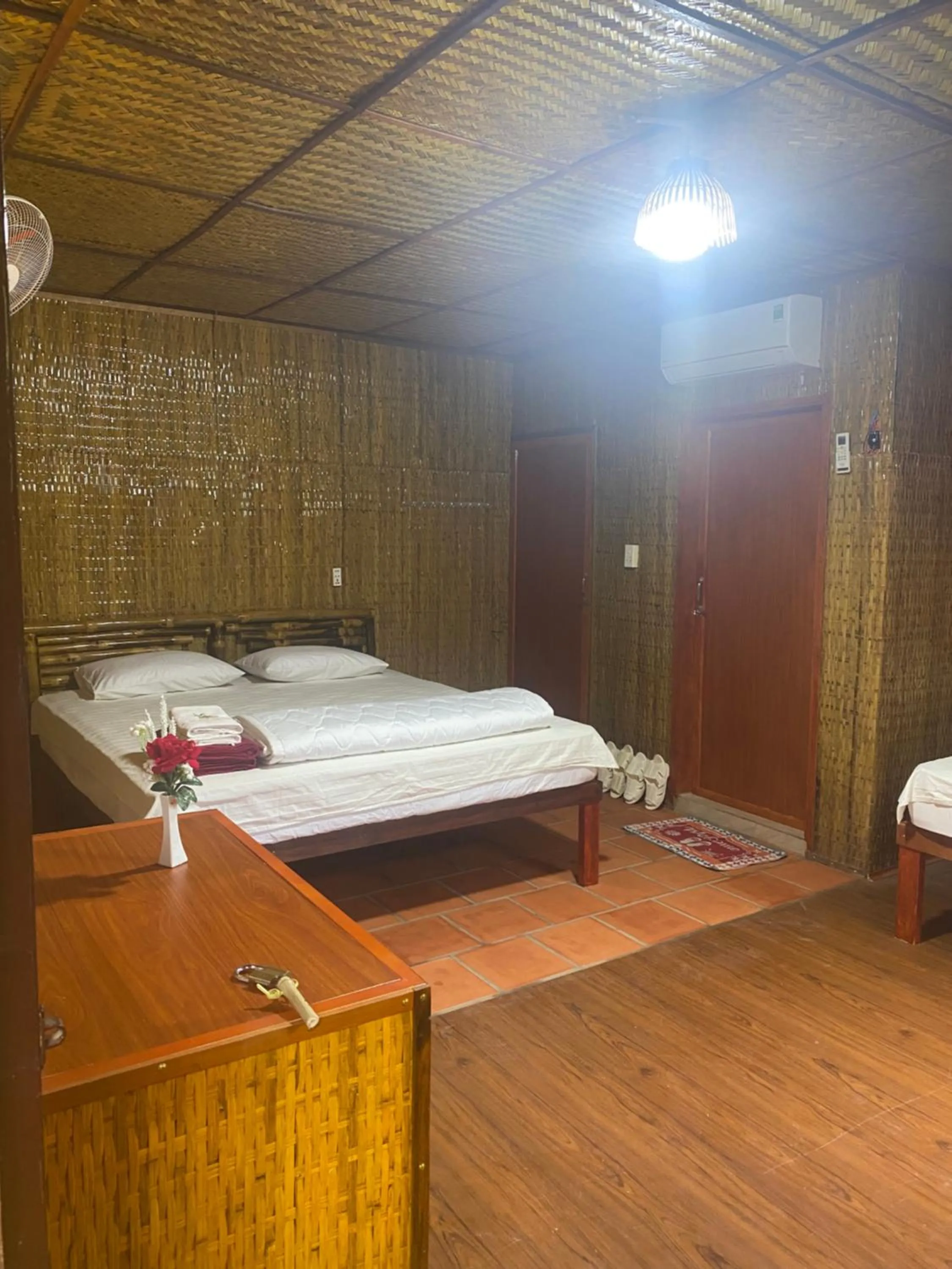 Bed in mekong riverside homestay