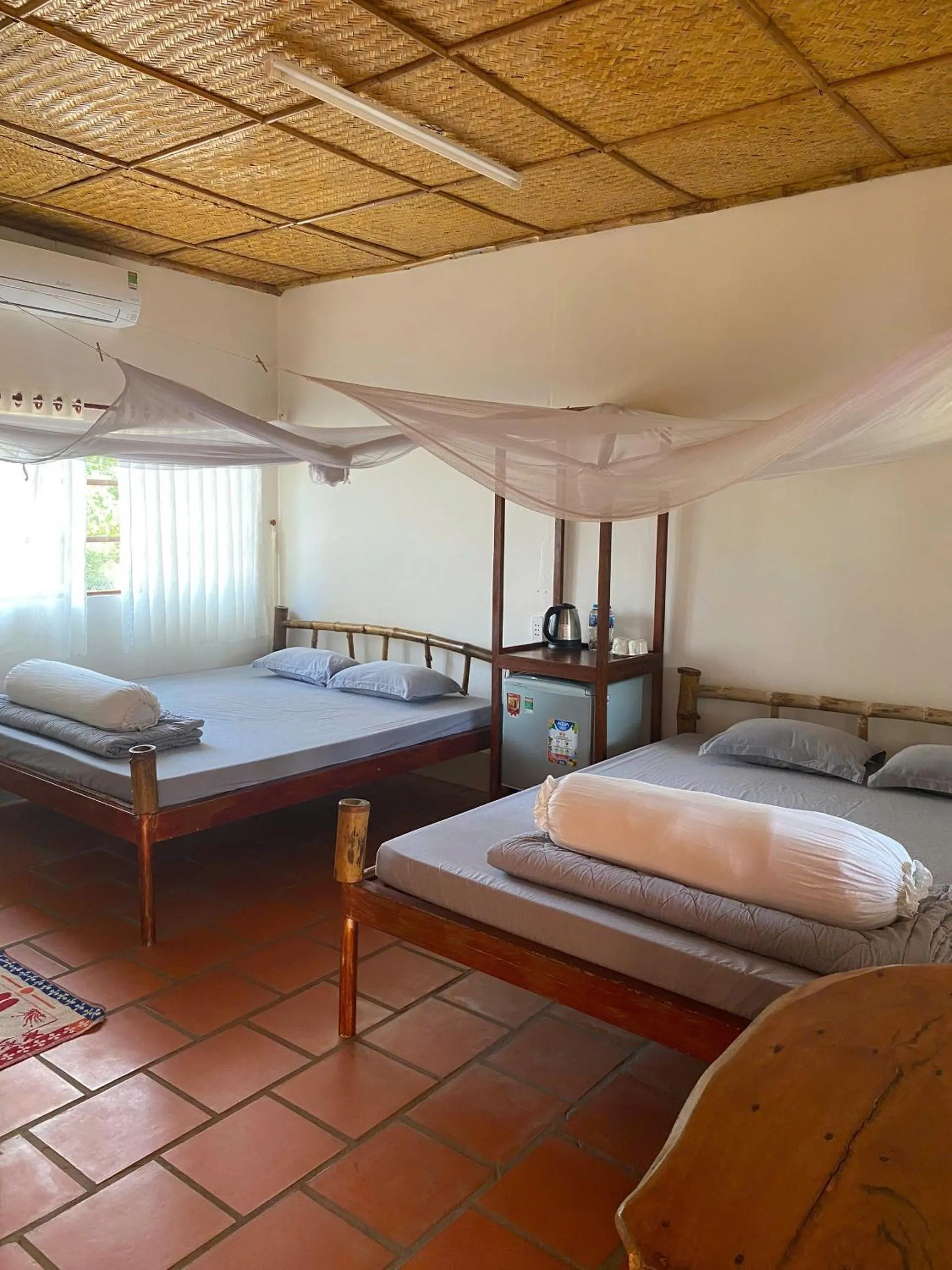 Bed in mekong riverside homestay