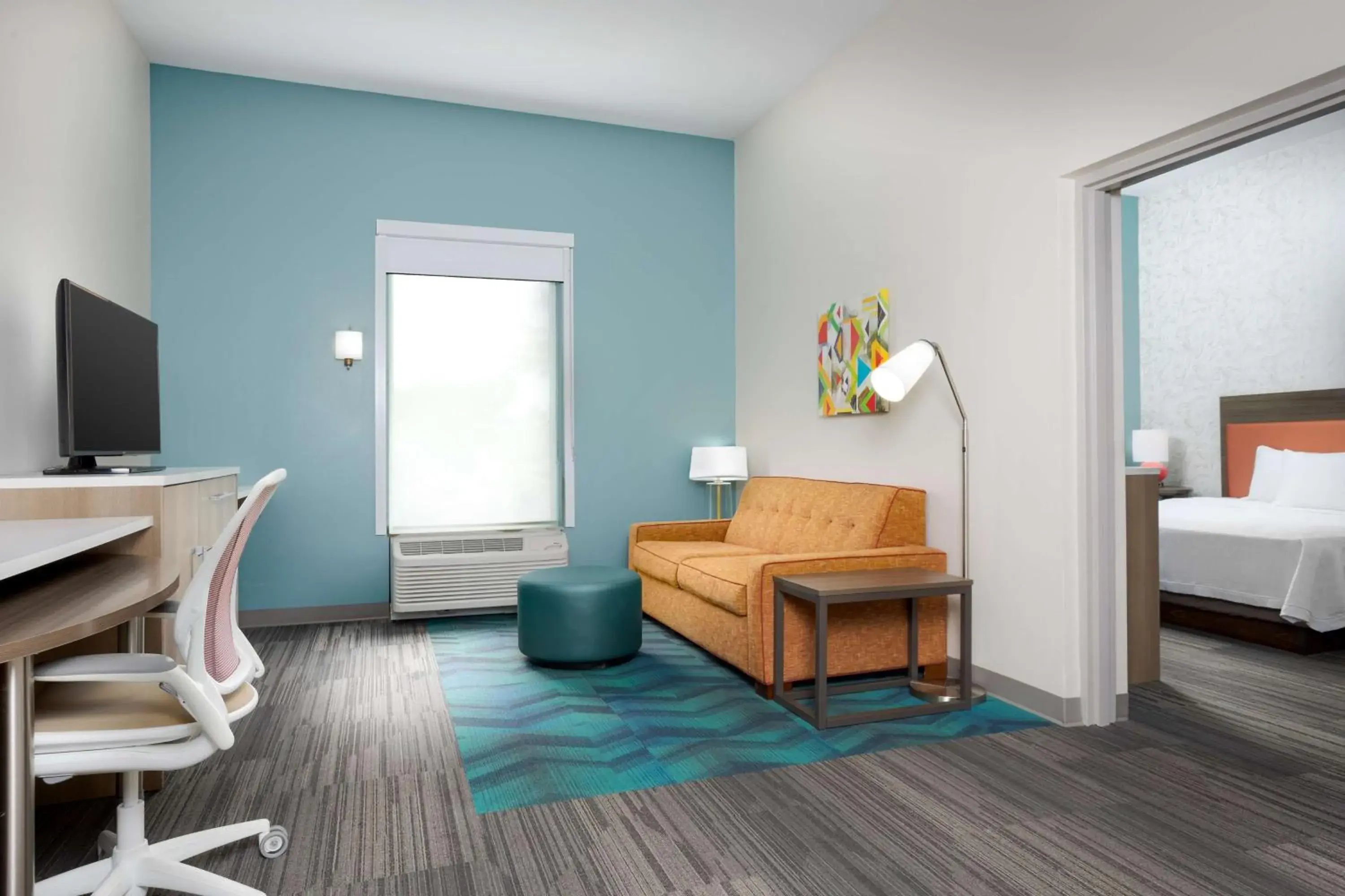 Living room, Bed in Home2 Suites By Hilton Clermont Living room, Bed in Home2 Suites By Hilton Clermont