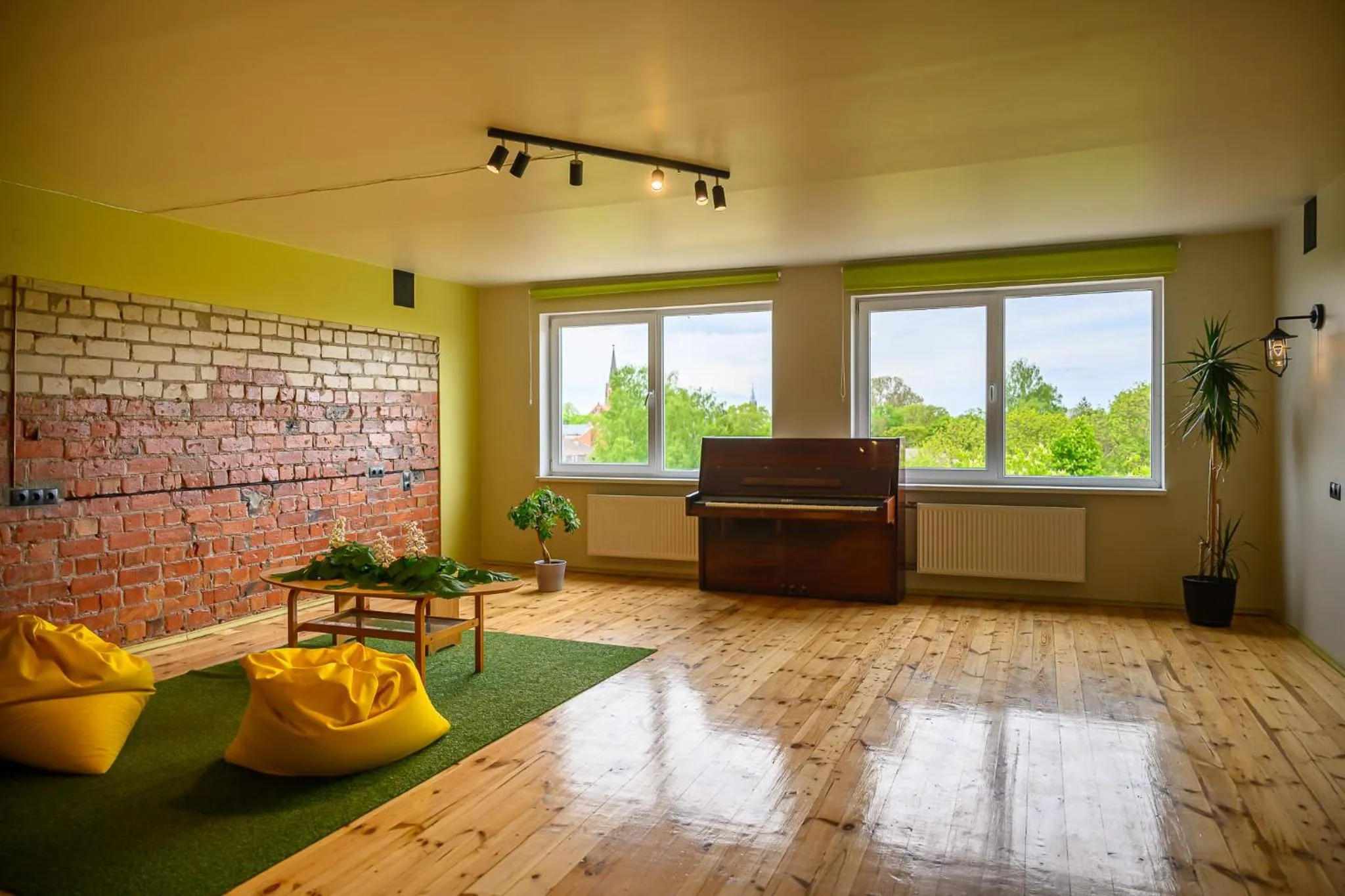 Seating area in Liepu Hostelis