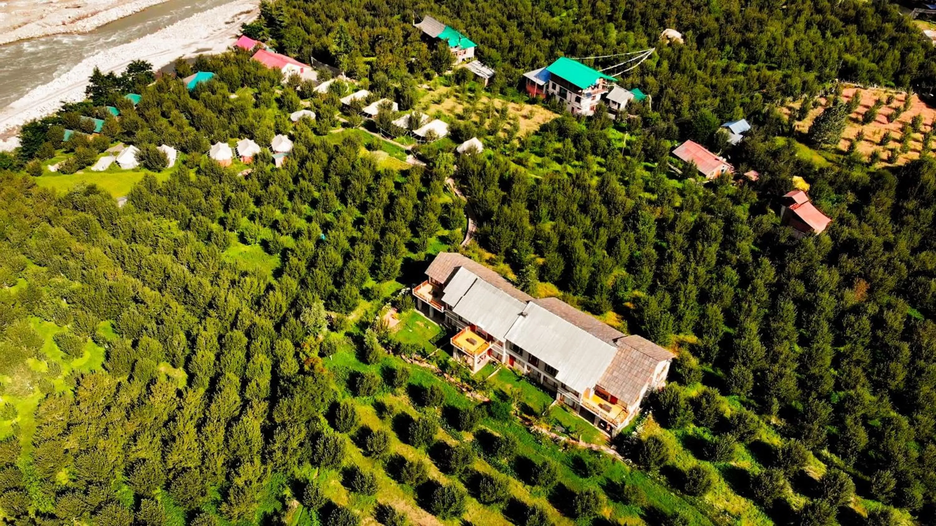 Bird's eye view in Banjara Camp and Retreat Sangla