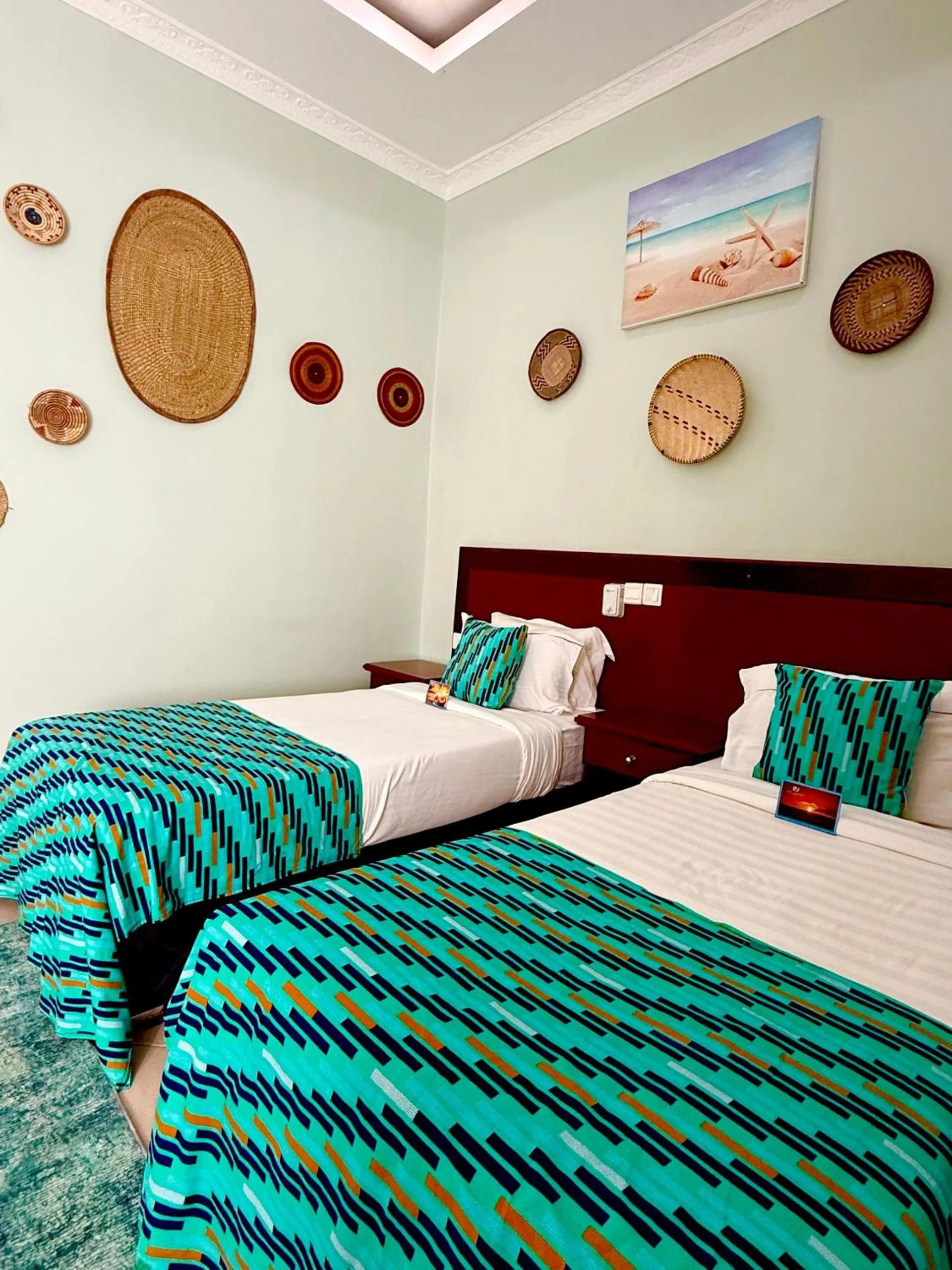 Decorative detail, Bed in Sea Crest Hotel