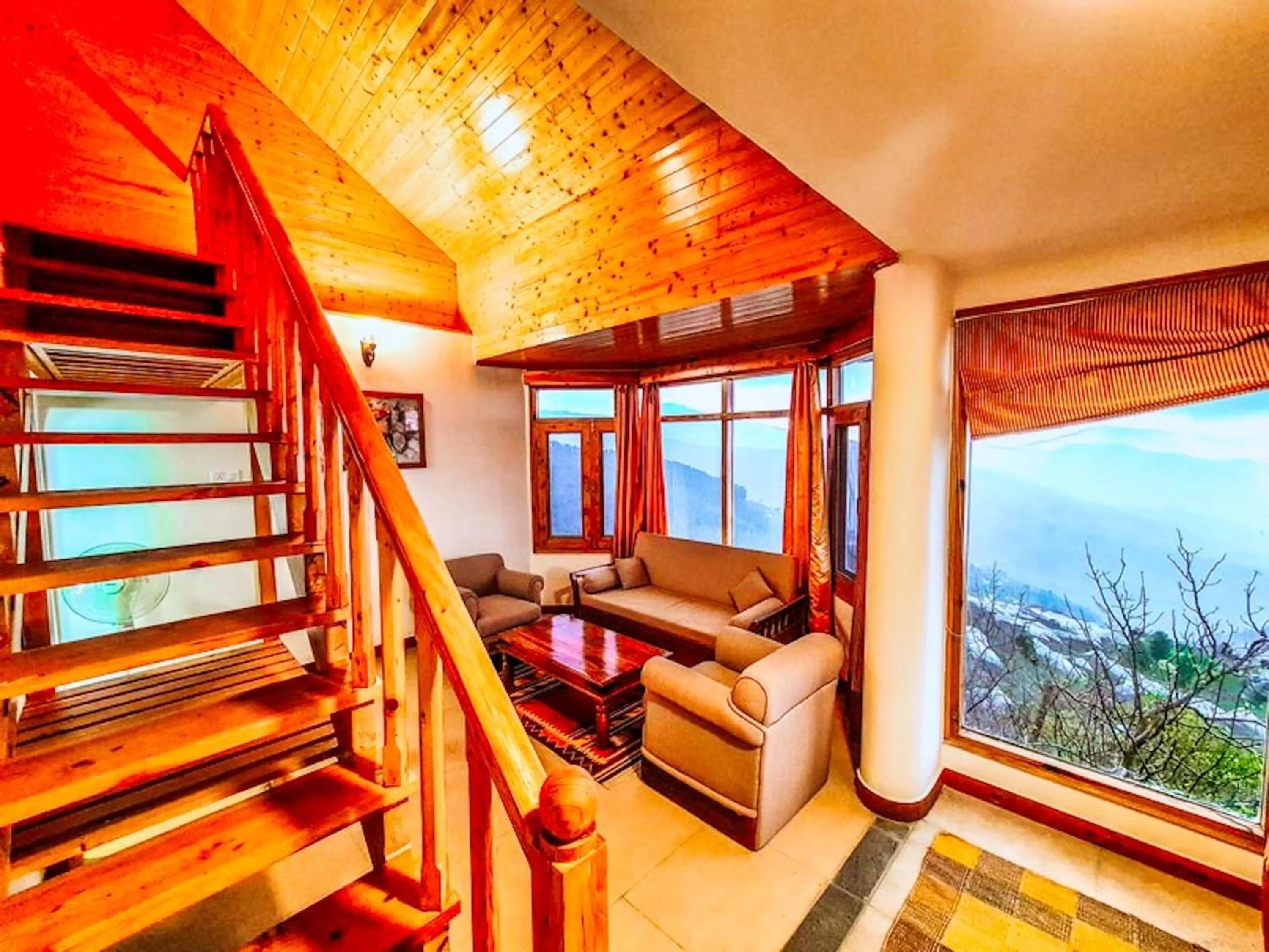 Living room in Banjara Orchard Retreat Thanedar