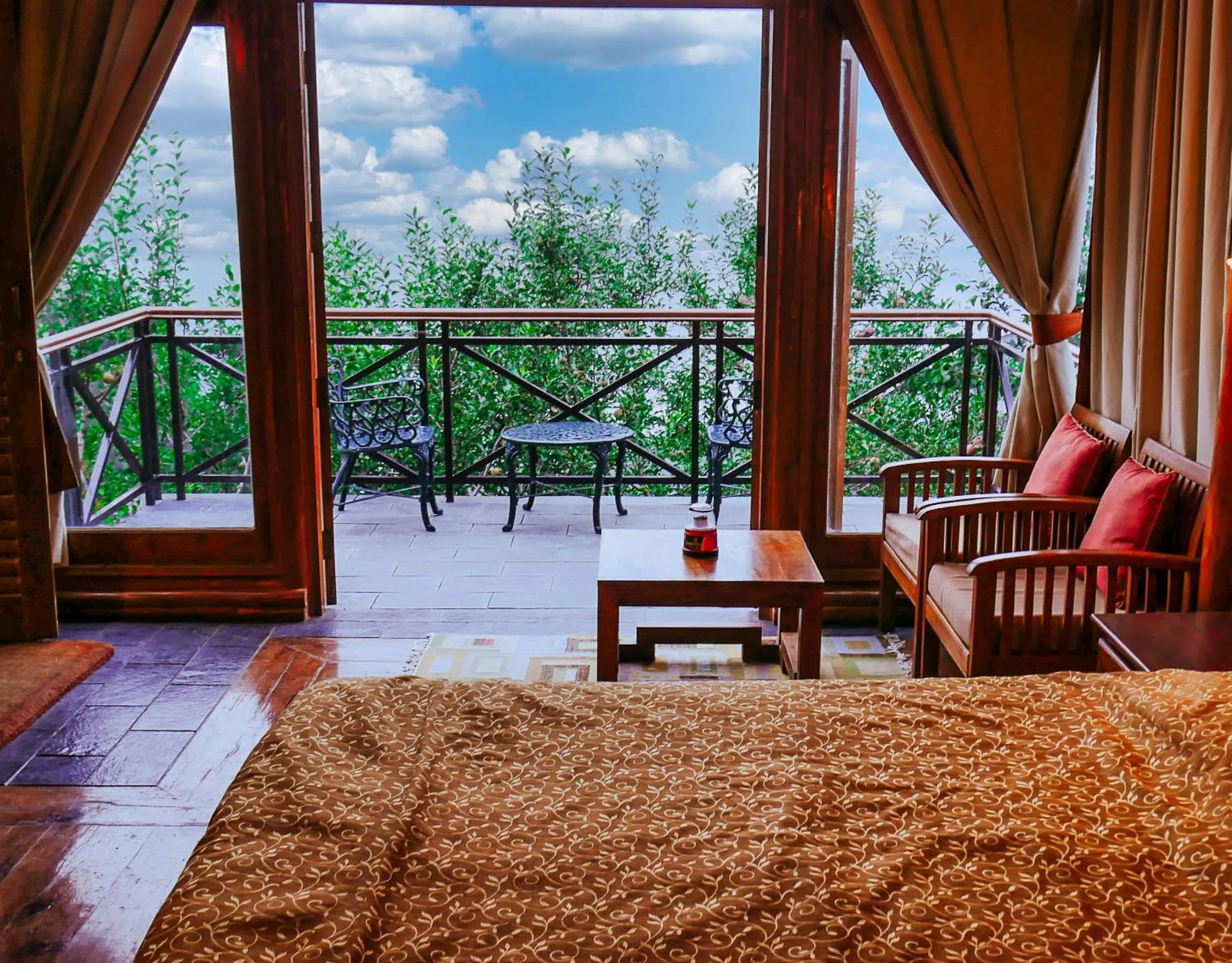 Bedroom, Bed in Banjara Orchard Retreat Thanedar