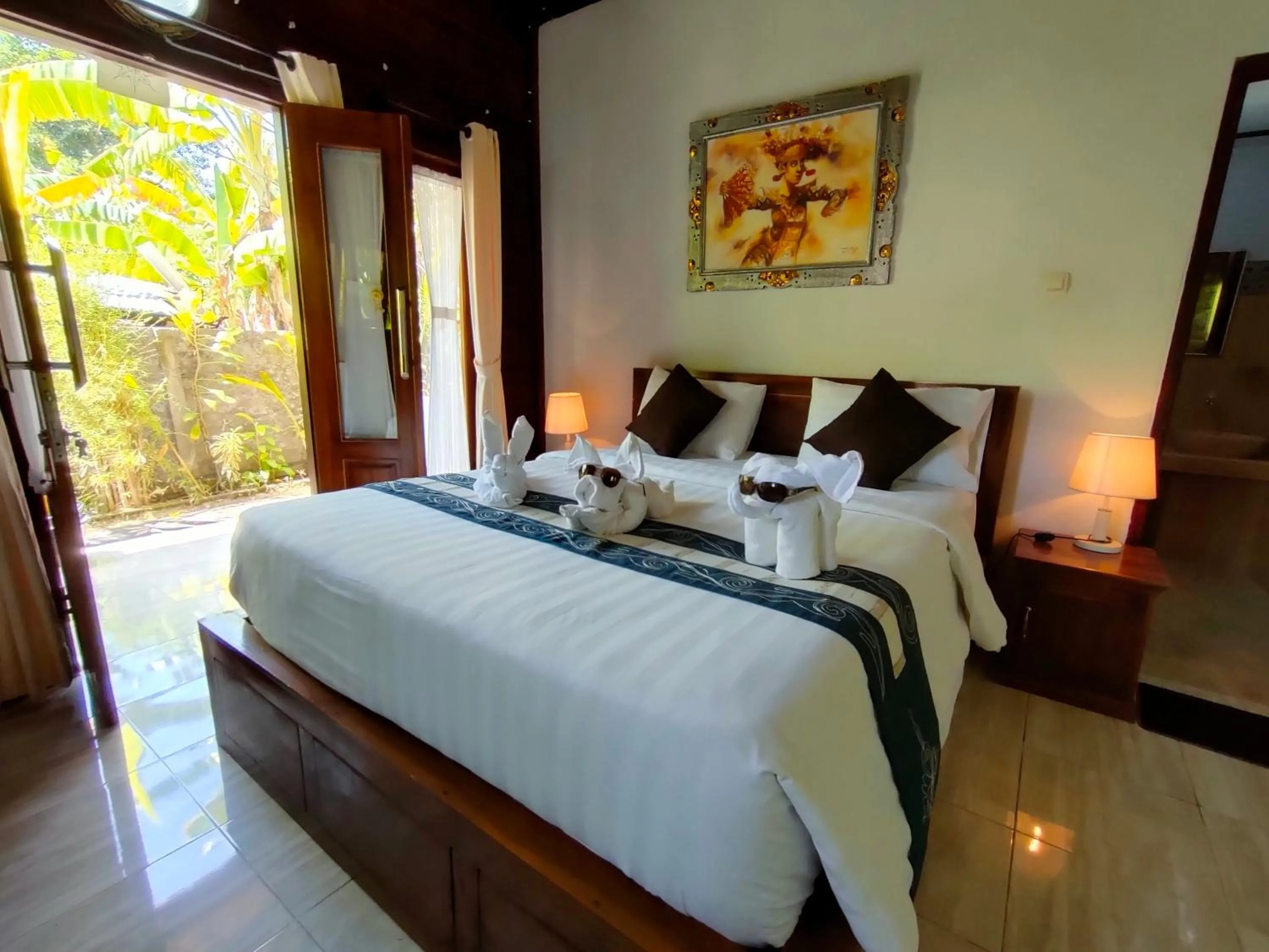 Bed in Exotic View Cottage