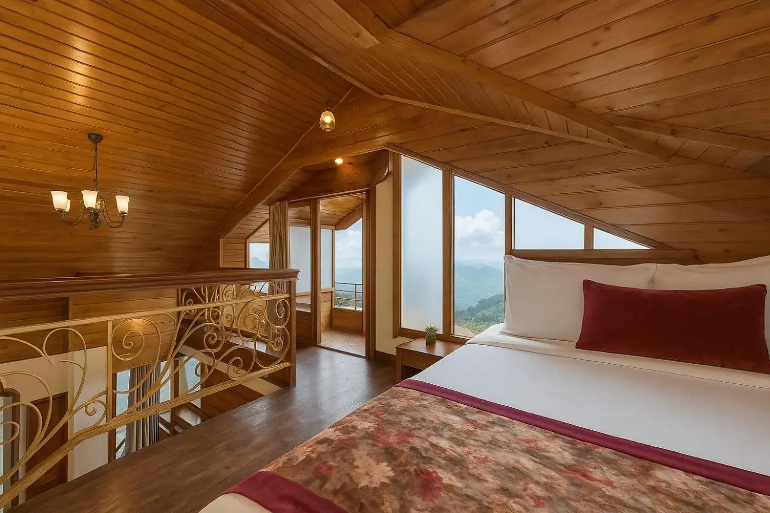Chalet Kanchenjunga View with Fireplace and Balcony in Summit Grace Boutique Hotel & Spa Chalet Kanchenjunga View with Fireplace and Balcony in Summit Grace Boutique Hotel & Spa