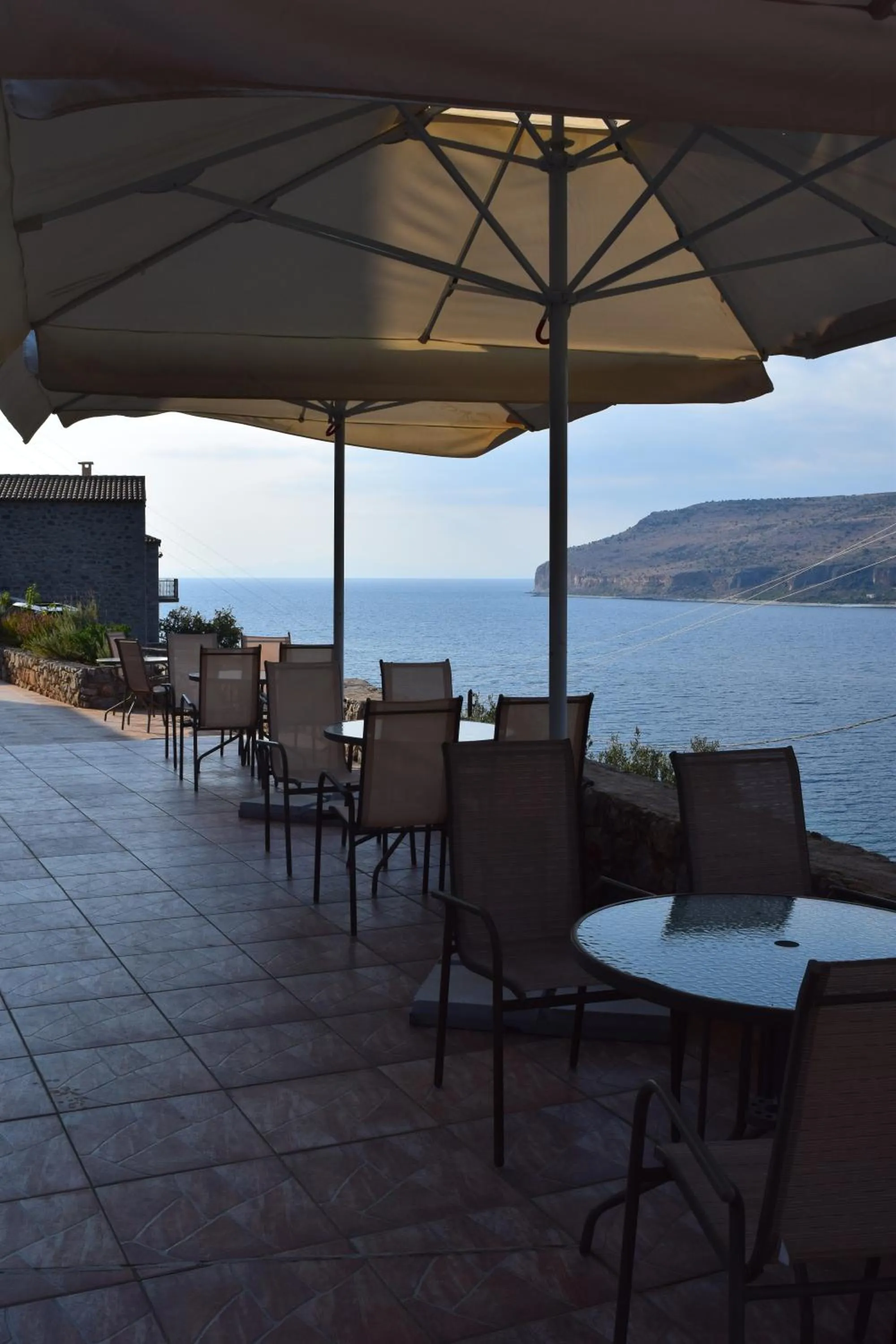 Seating area in Vasilios Apartments Hotel