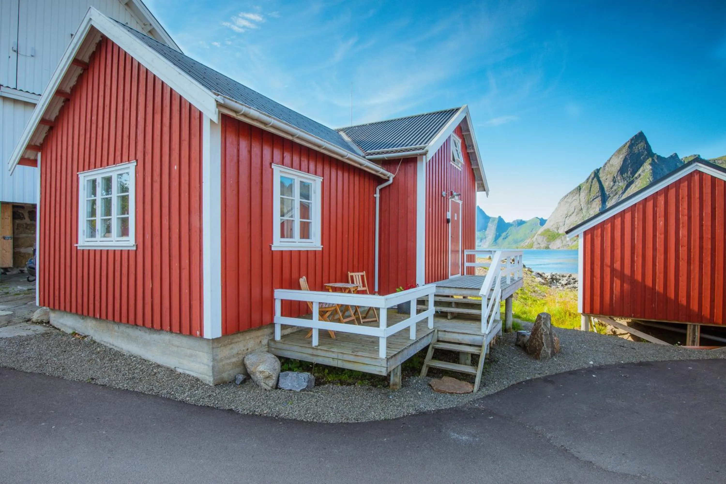 Facade/entrance in Eliassen Rorbuer
