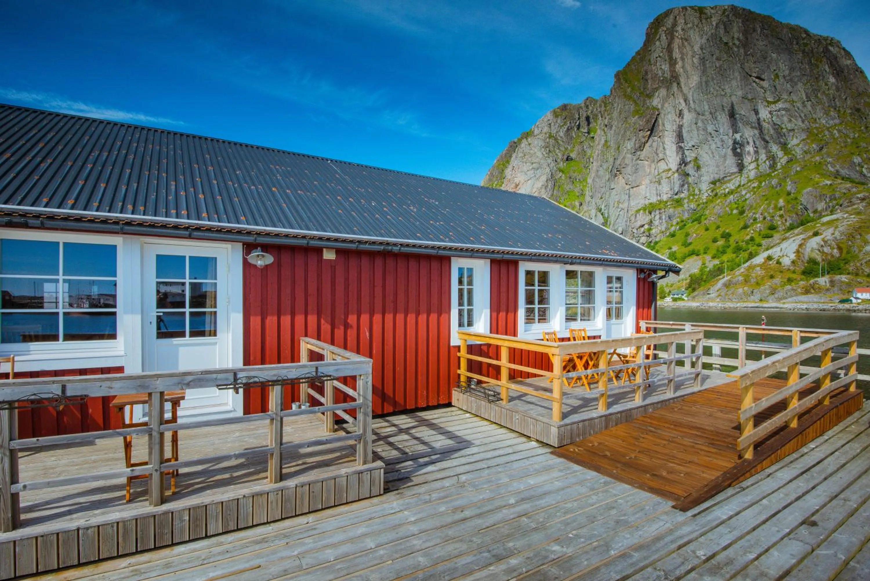 Facade/entrance in Eliassen Rorbuer